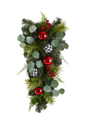 26 Inch Holiday Christmas Greenery Ornament Artificial Swag