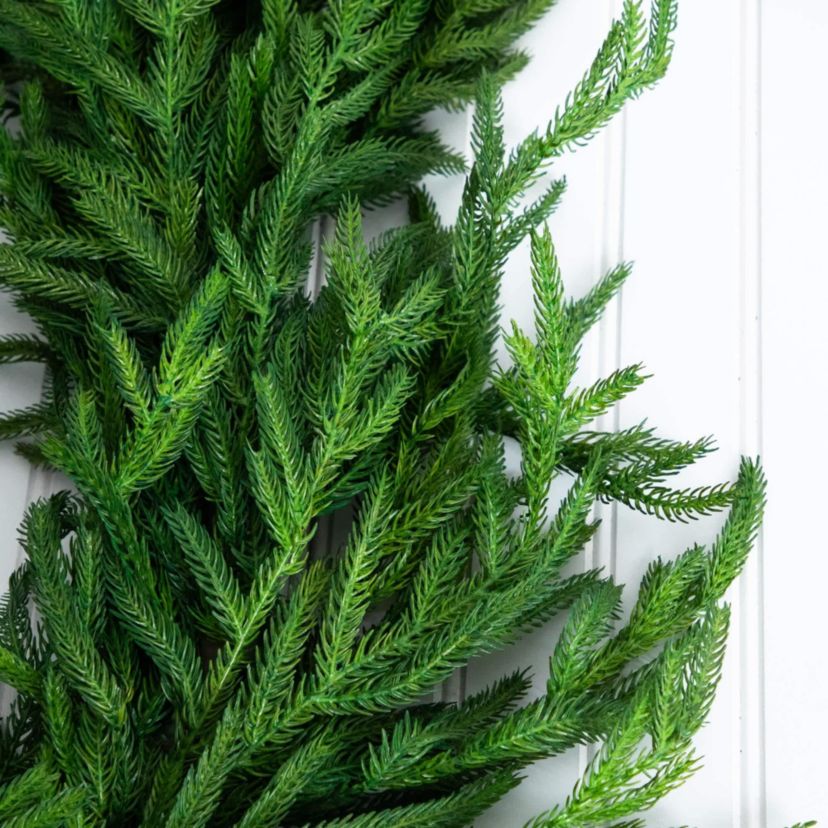 8-Foot Artificial Real Touch Norfolk Island Pine Garland with Natural Look