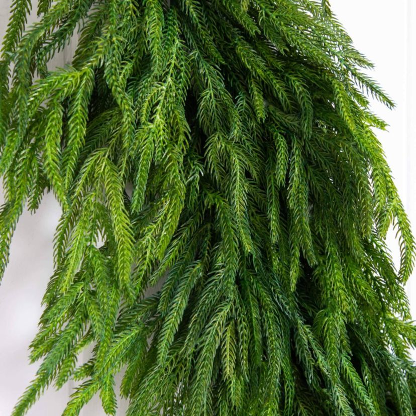 8-Foot Artificial Real Touch Norfolk Island Pine Garland with Natural Look