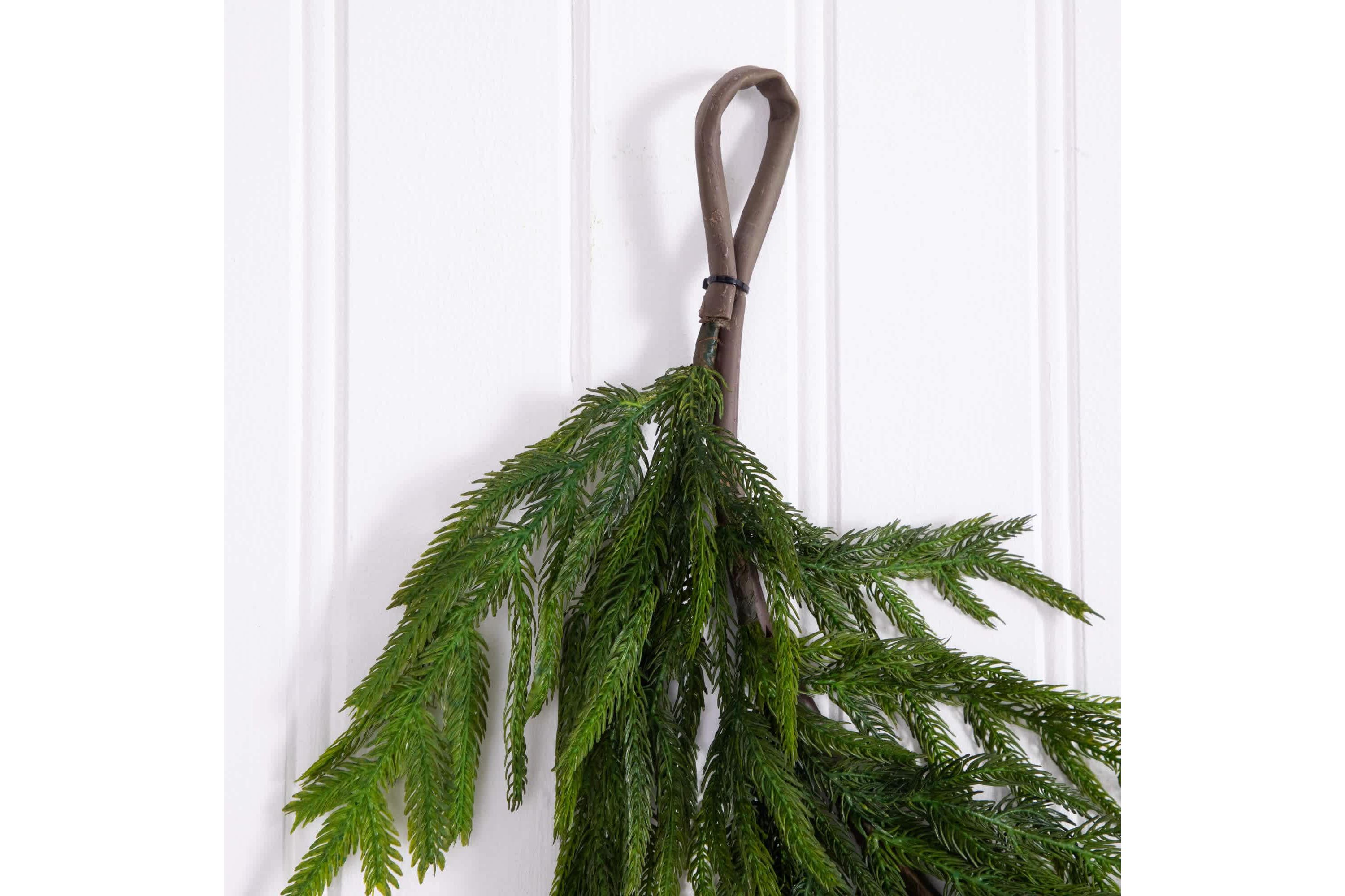 6-Foot Artificial Real Touch Norfolk Island Pine Garland with Natural Look