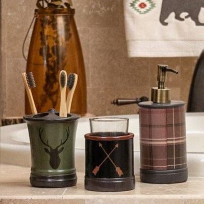 Aztec Bear Countertop Bathroom Set