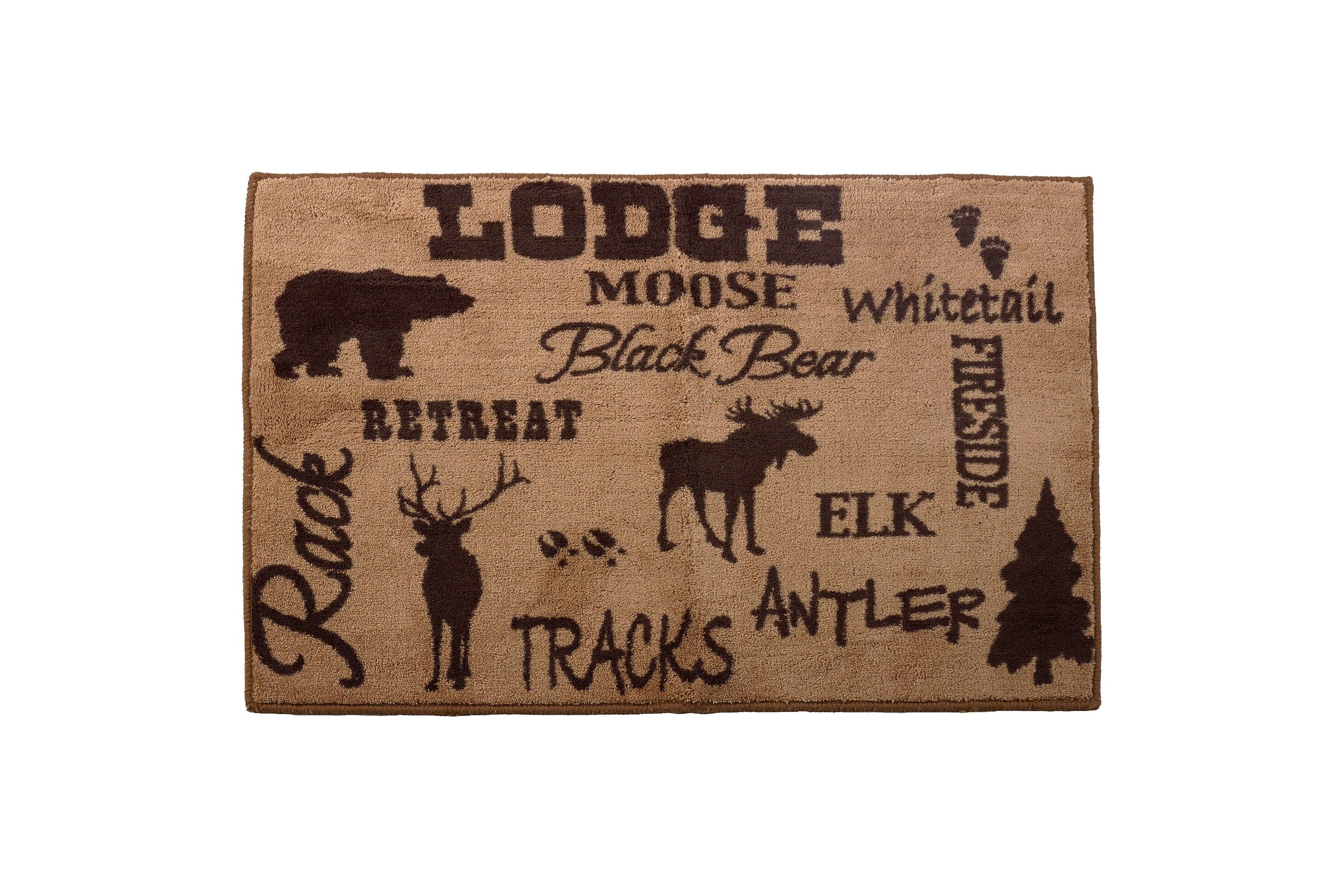 Tan & Chocolate Brown Lodge Rug