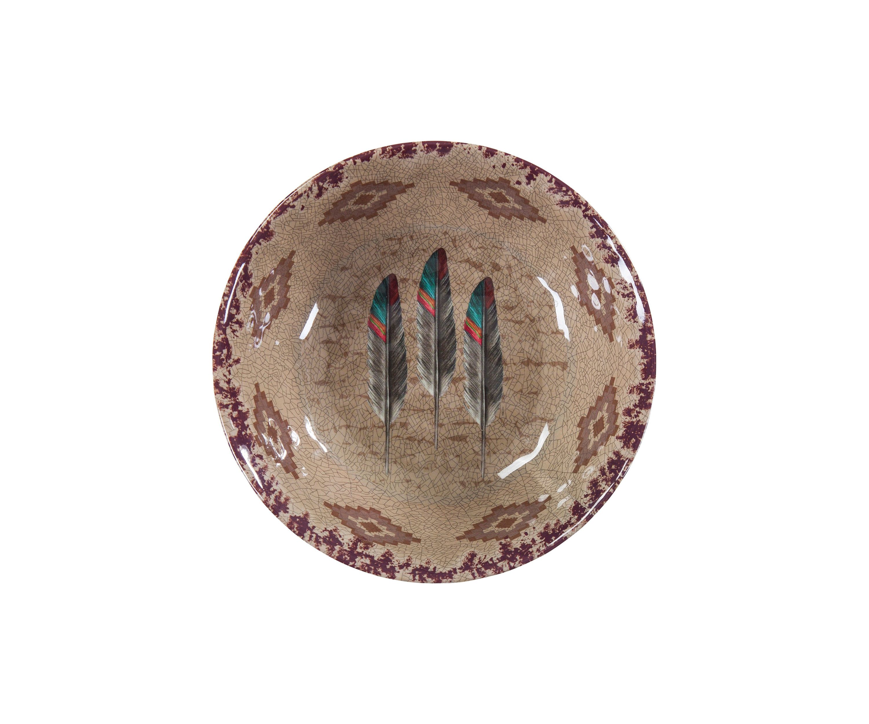 Feather Design Melamine Bowl