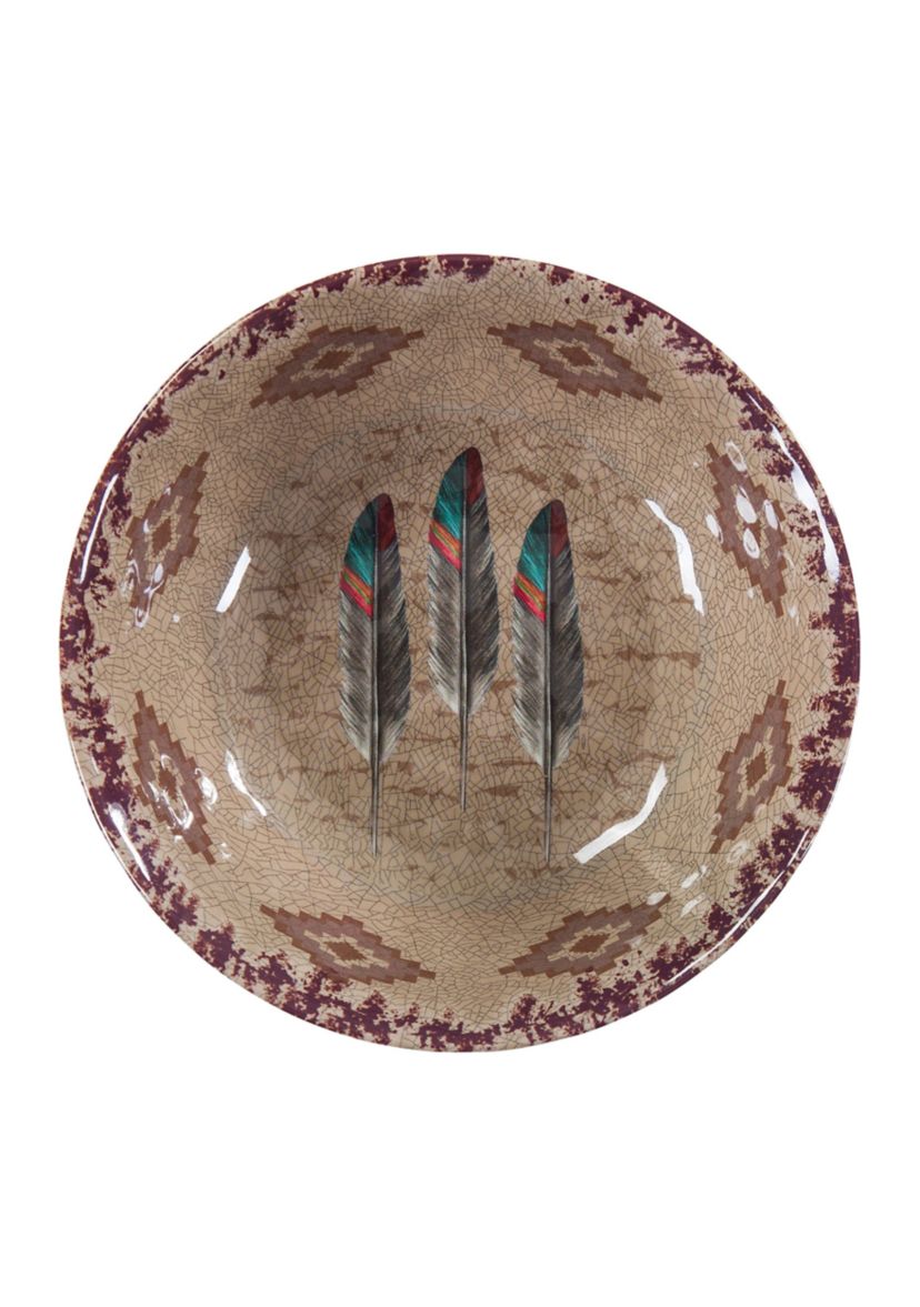 Feather Design Melamine Bowl
