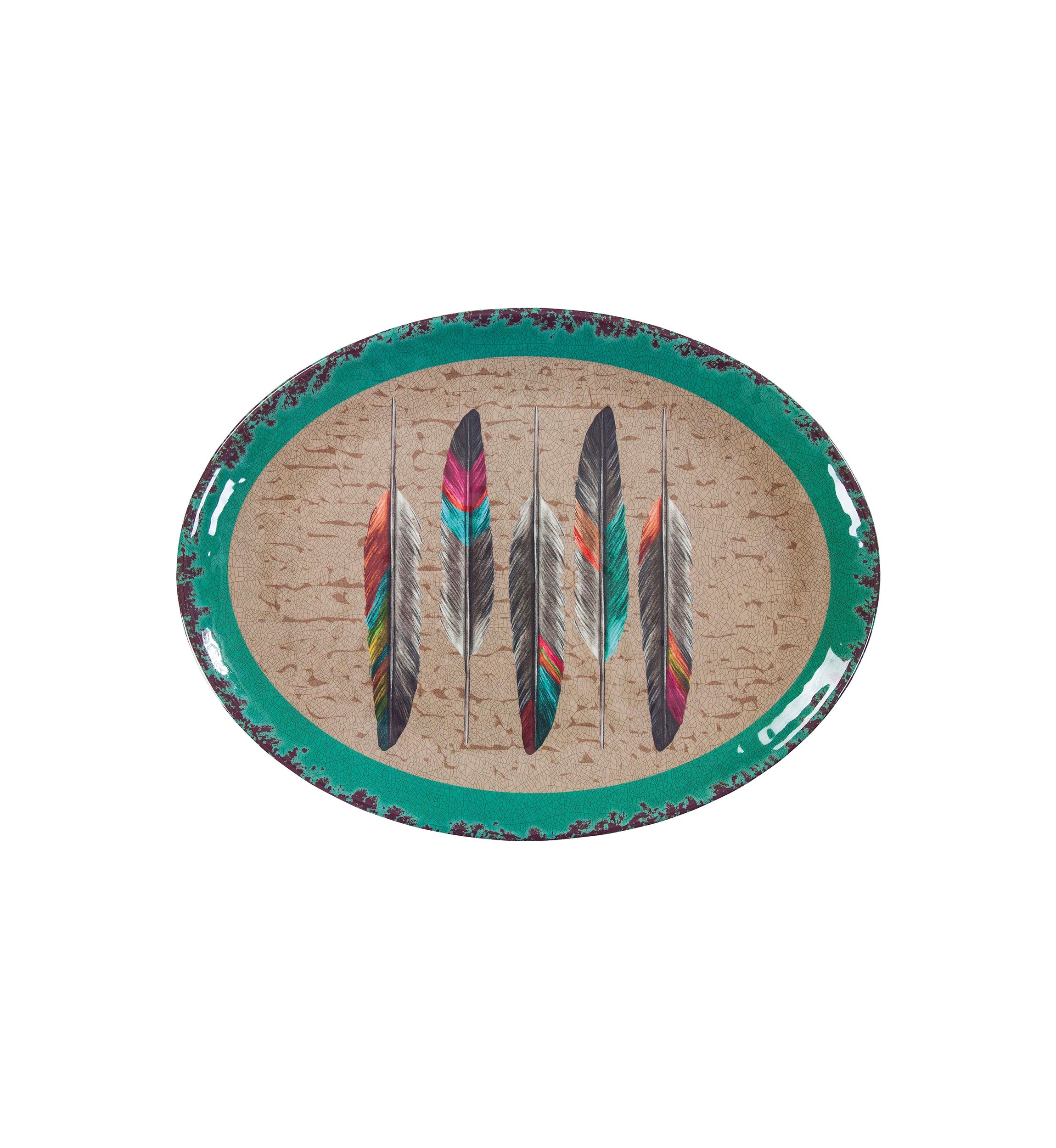 Feather Design Melamine Serving Platter