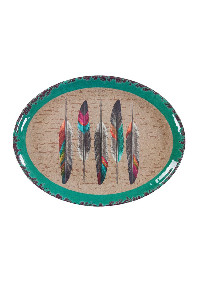 Feather Design Melamine Serving Platter