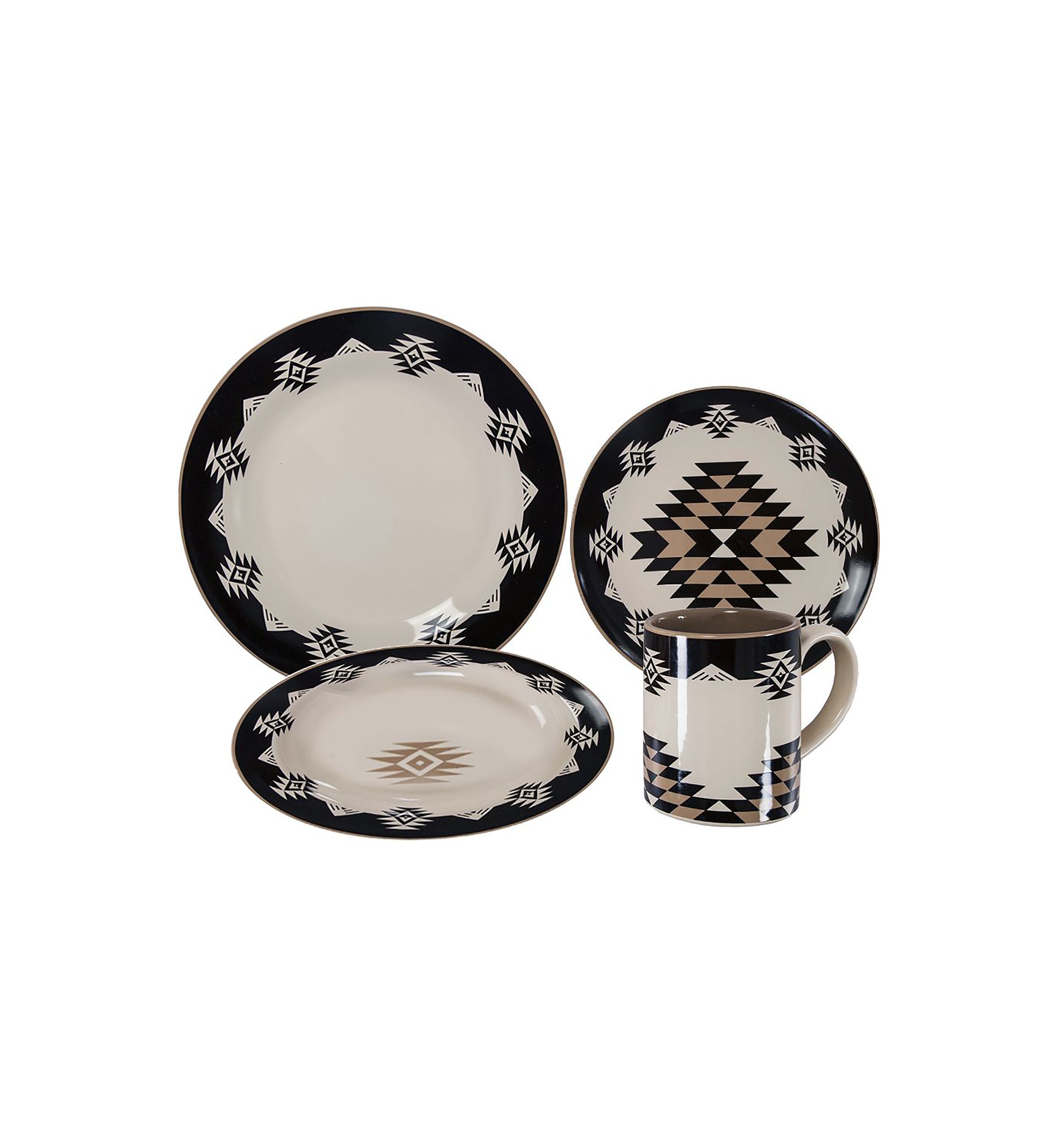 Chalet Aztec Ceramic Dinnerware Set