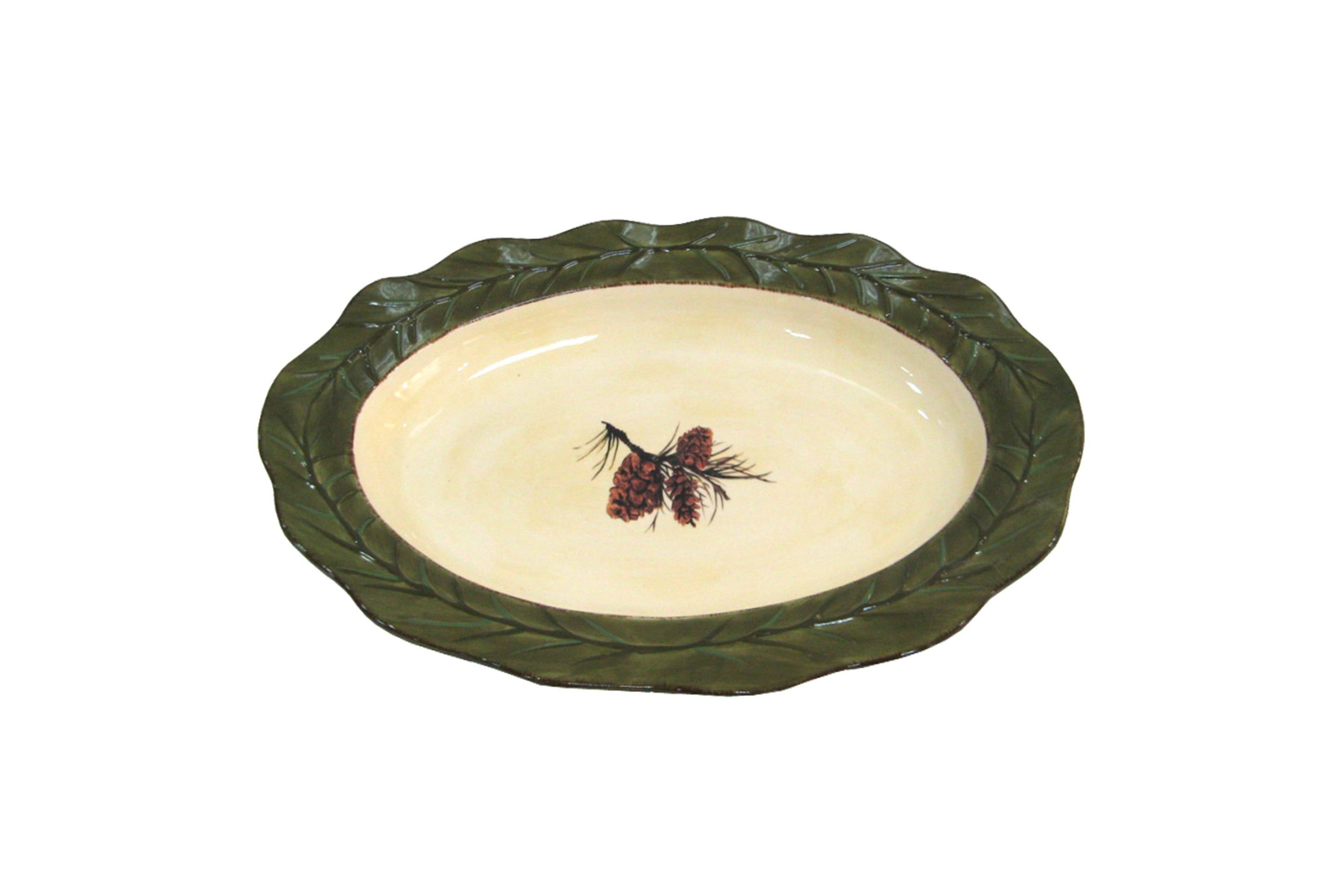 Pine Cone Ceramic Serving Platter