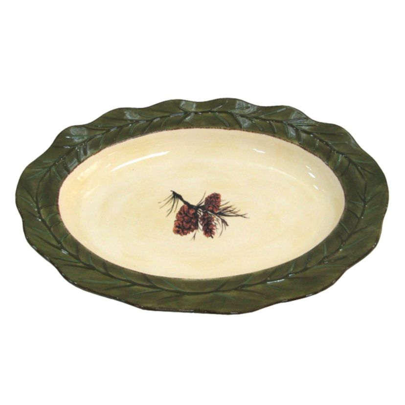 Pine Cone Ceramic Serving Platter