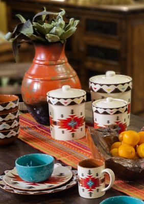 Del Sol Aztec Ceramic Dinnerware Set