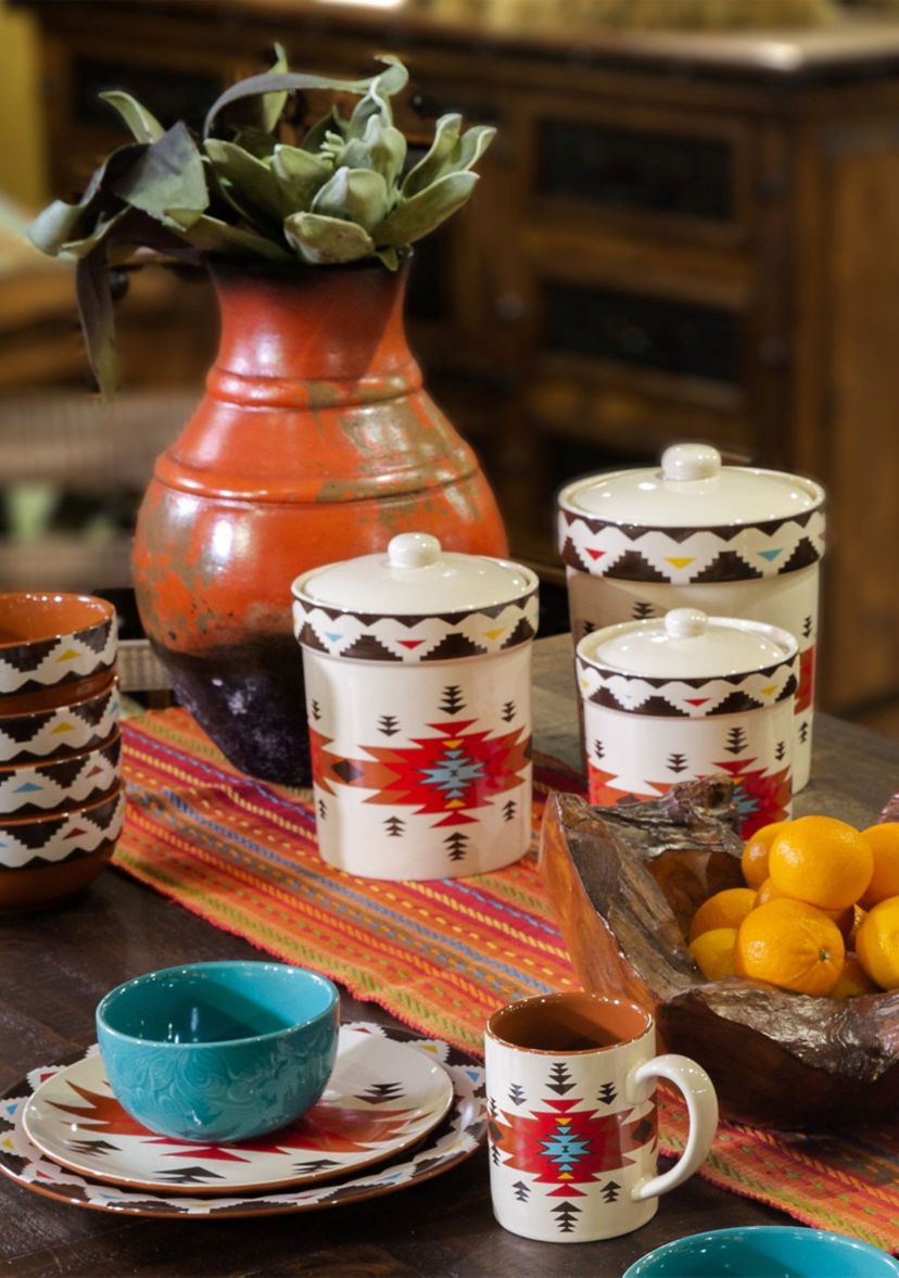 Del Sol Aztec Ceramic Dinnerware Set