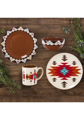 Del Sol Aztec Ceramic Dinnerware Set