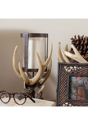 Antler Hurricane Candle Holder