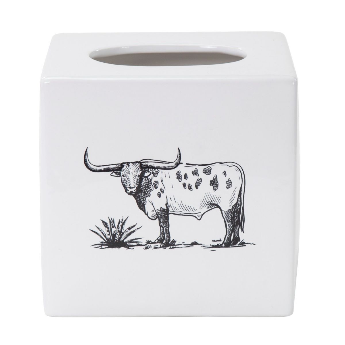 Ranch Life Ceramic Tissue Box Cover