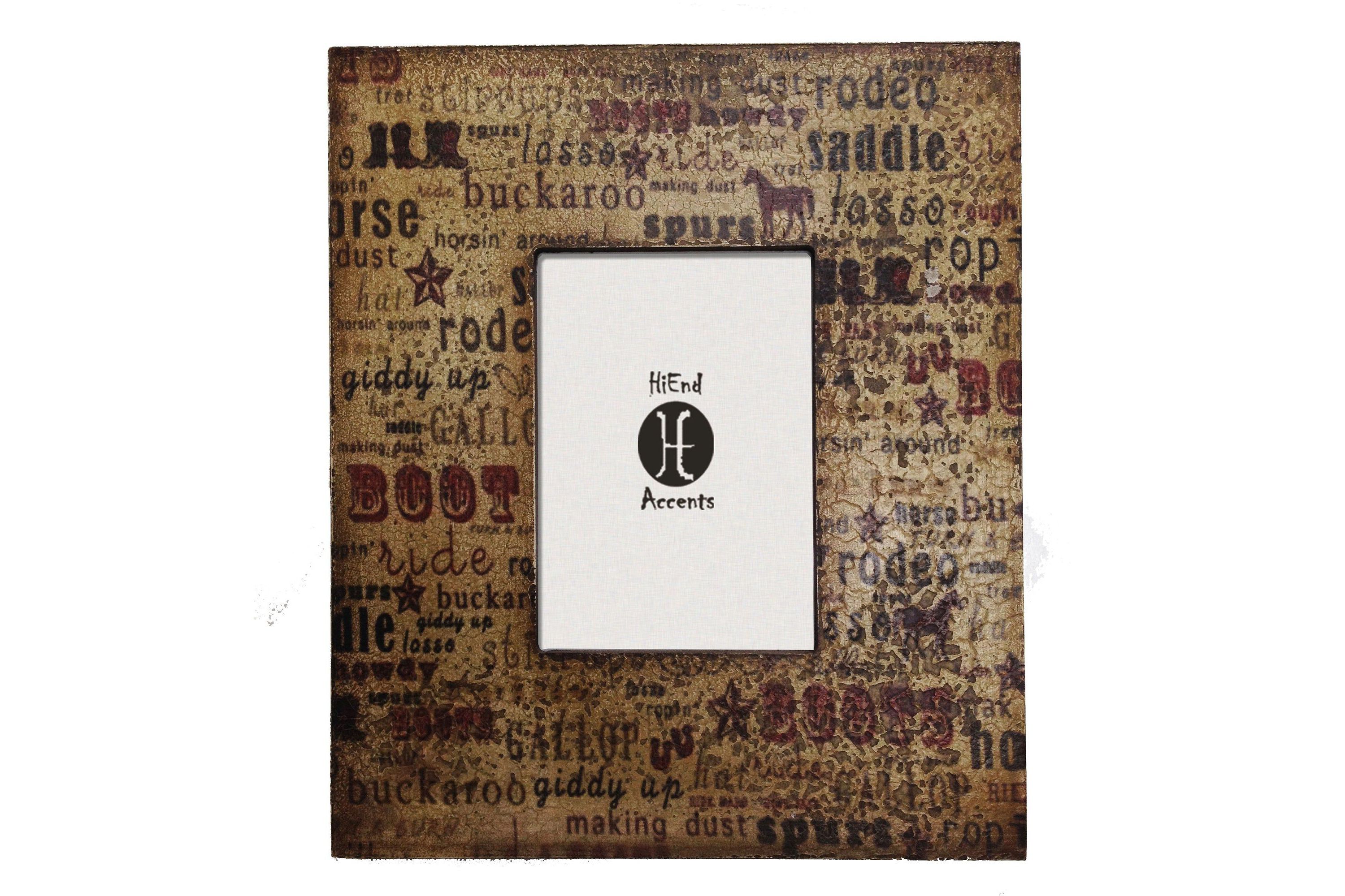 Western Text Picture Frame