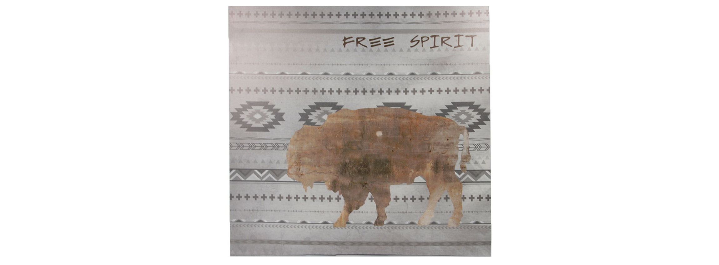 Free Spirit Aztec Buffalo Canvas Southwestern Wall Art
