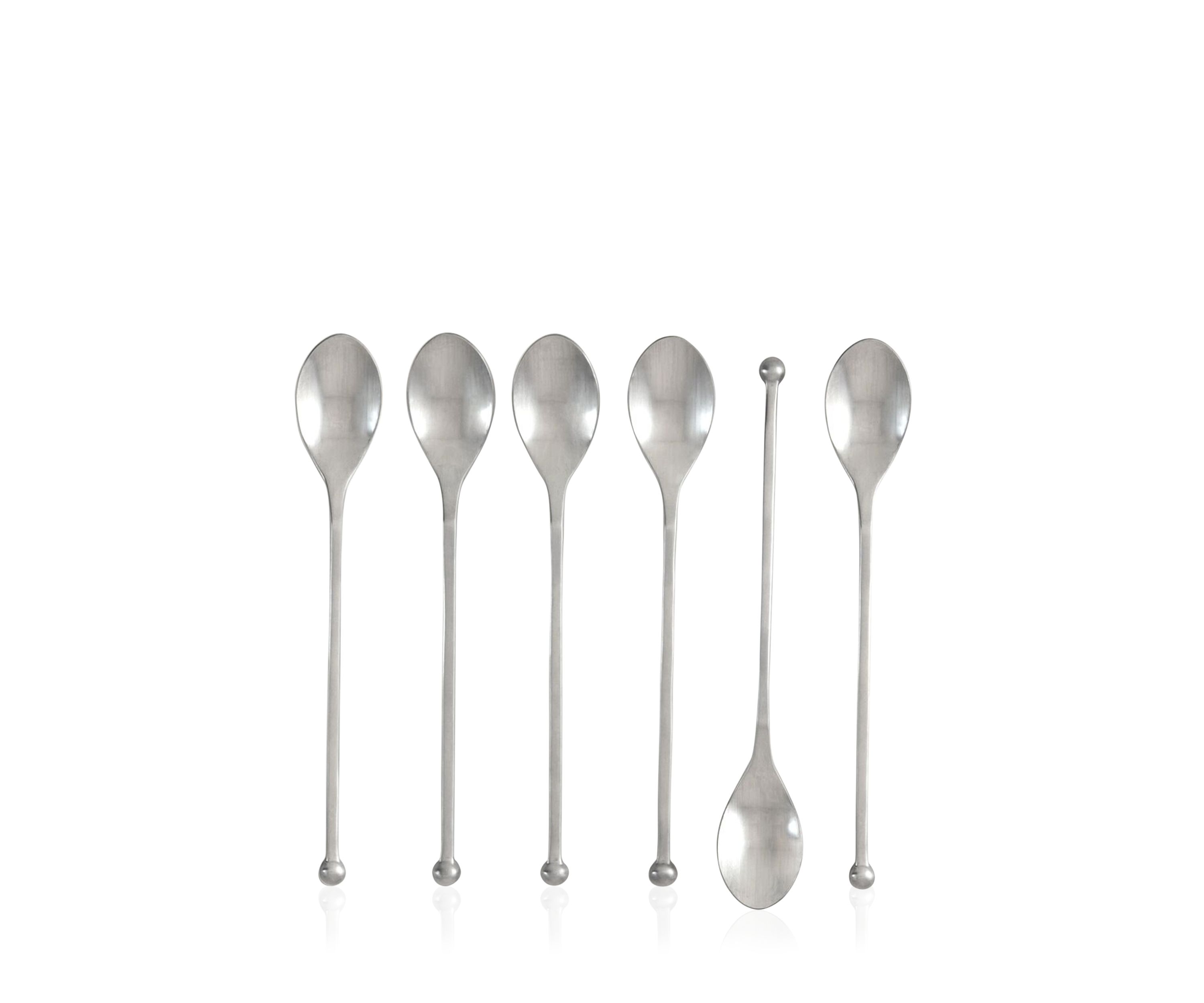 Set of 6 Matte Iced Tea Spoons