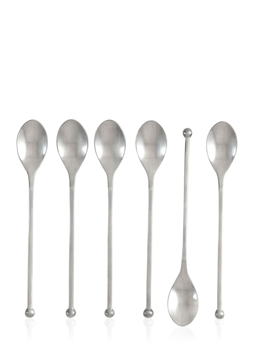 Set of 6 Matte Iced Tea Spoons
