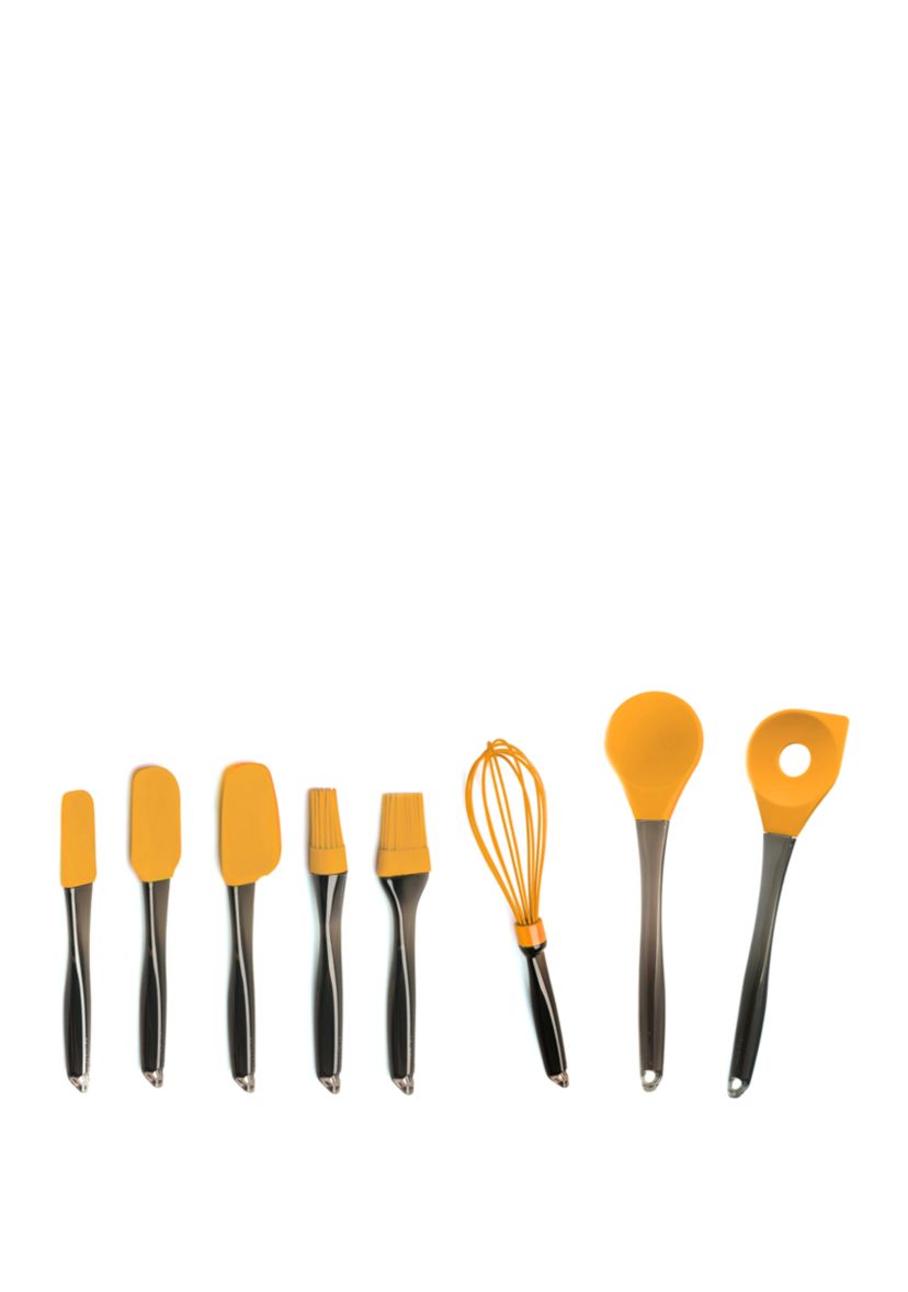 Geminis 8-Piece Silicone Orange Utensil Set