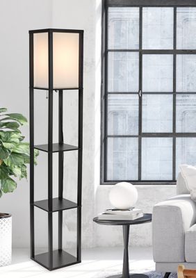 Catalina Lighting Square Etagere Floor Lamp With Display Shelves