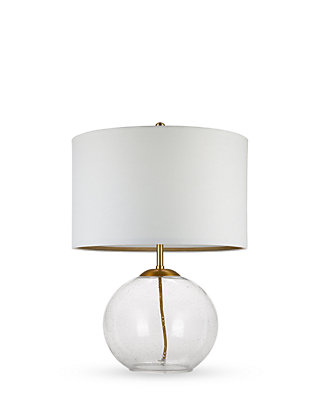 Clear Seeded Glass Table Lamp, Clear Seeded Glass Table Lamp