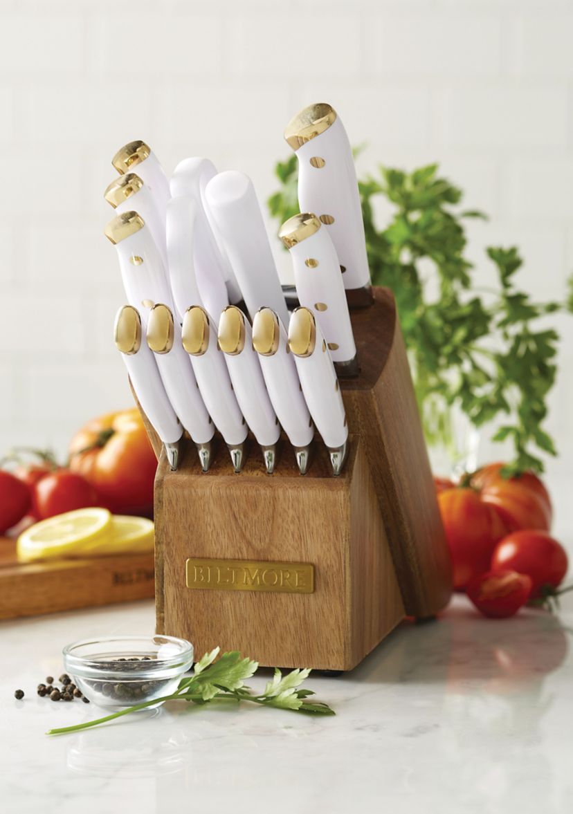14 Piece White Forged Triple Rivet Cutlery Set