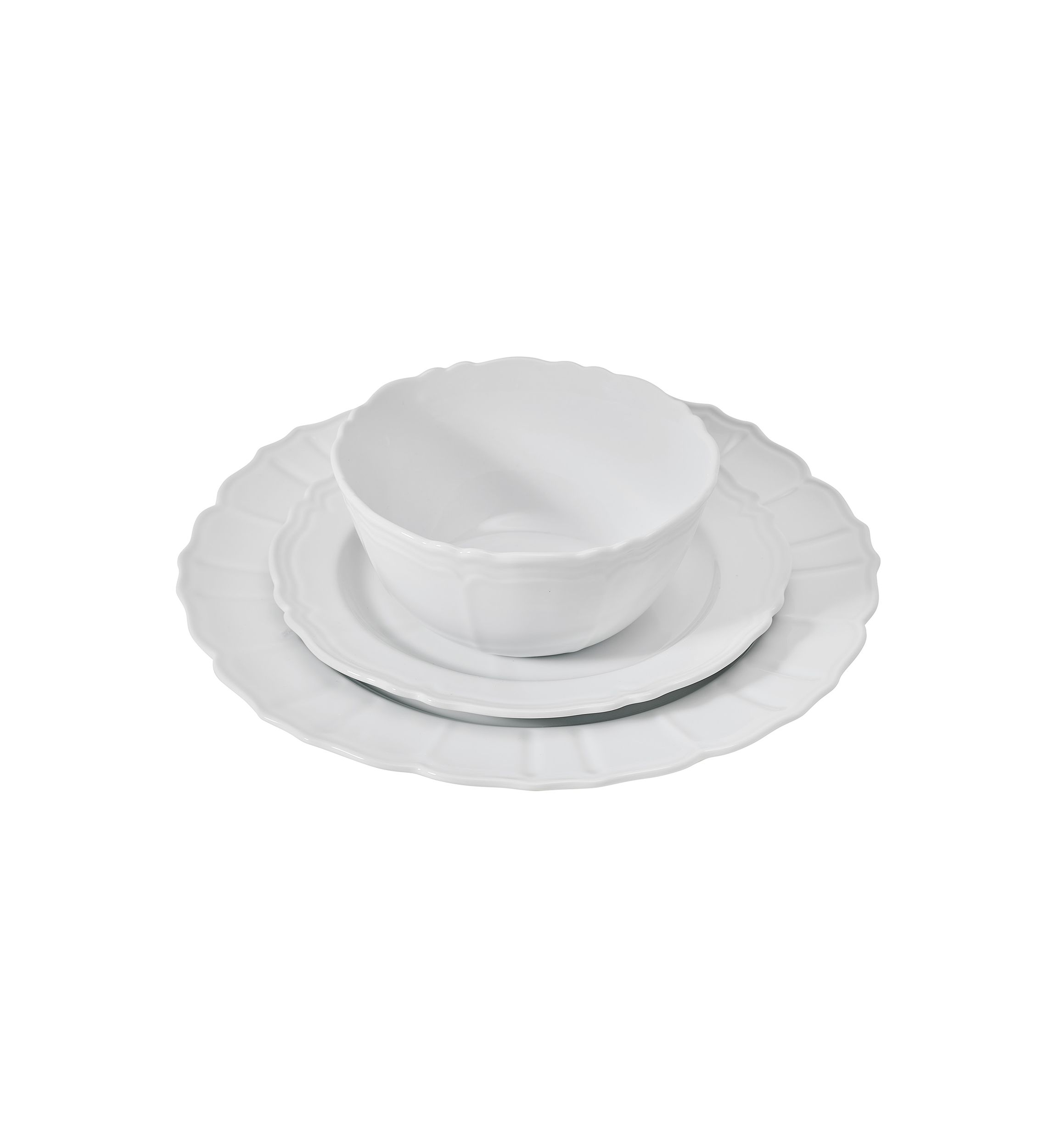 White 12 Piece Dinnerware Set