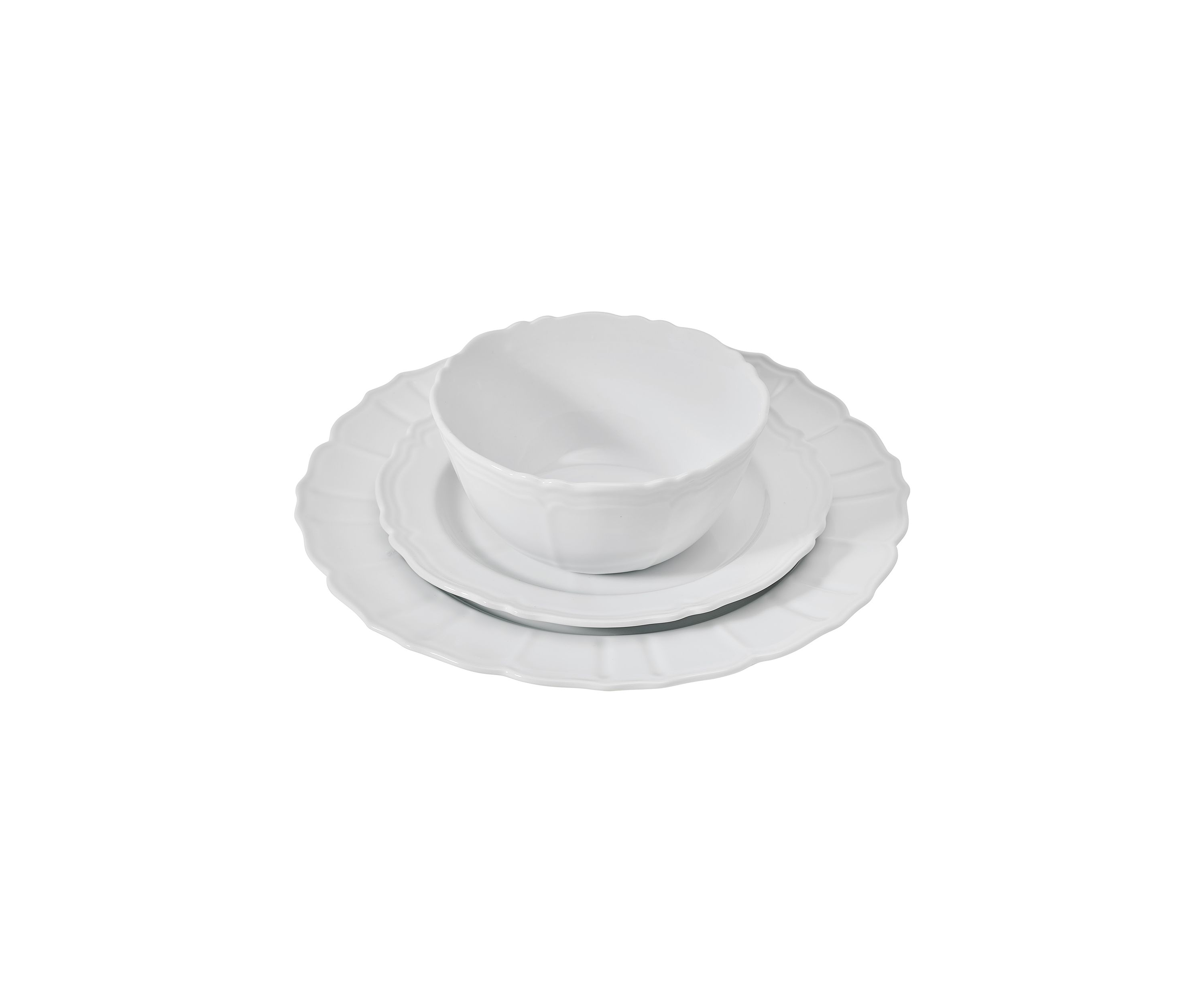 White 12 Piece Dinnerware Set
