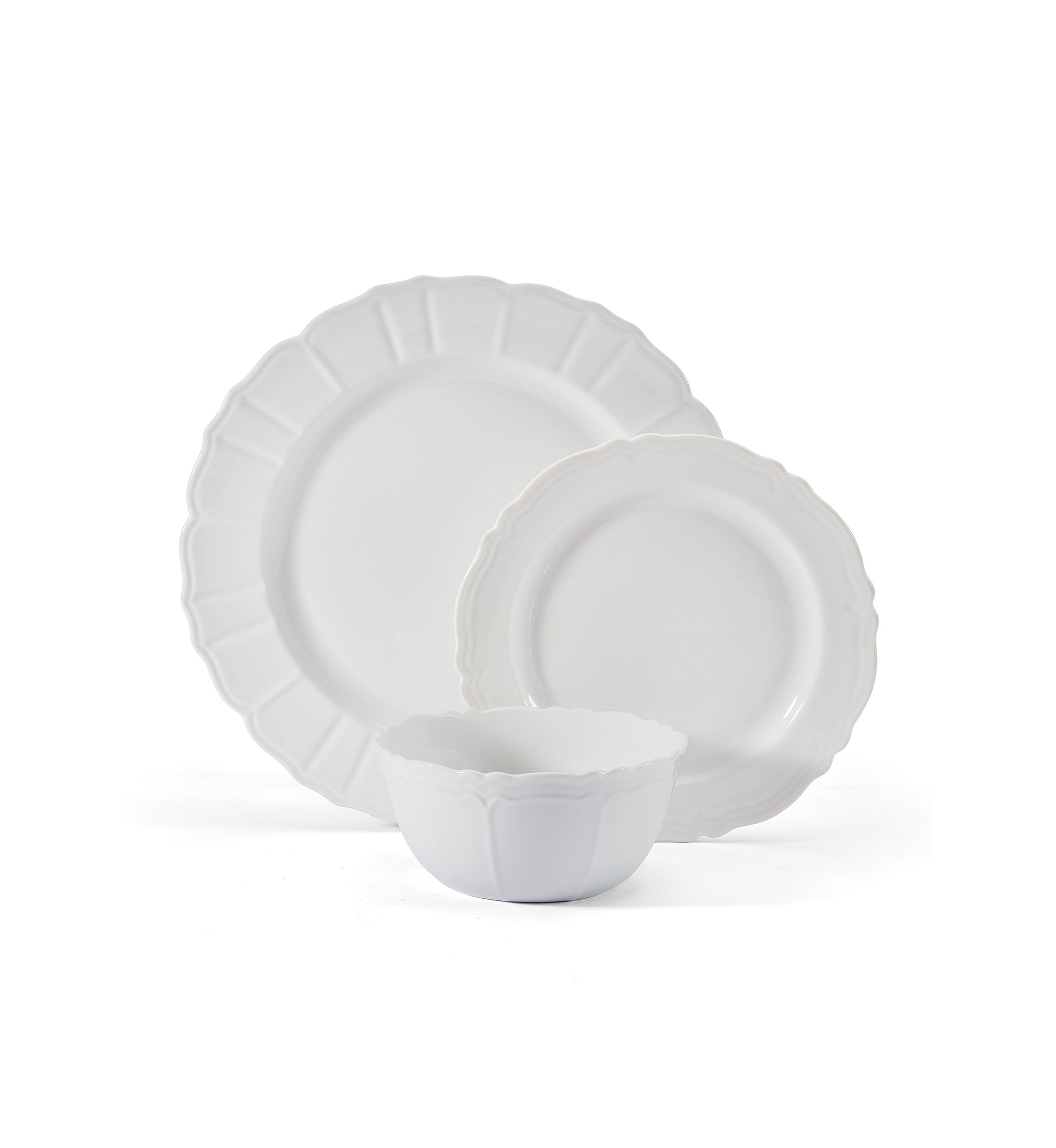 White 12 Piece Dinnerware Set