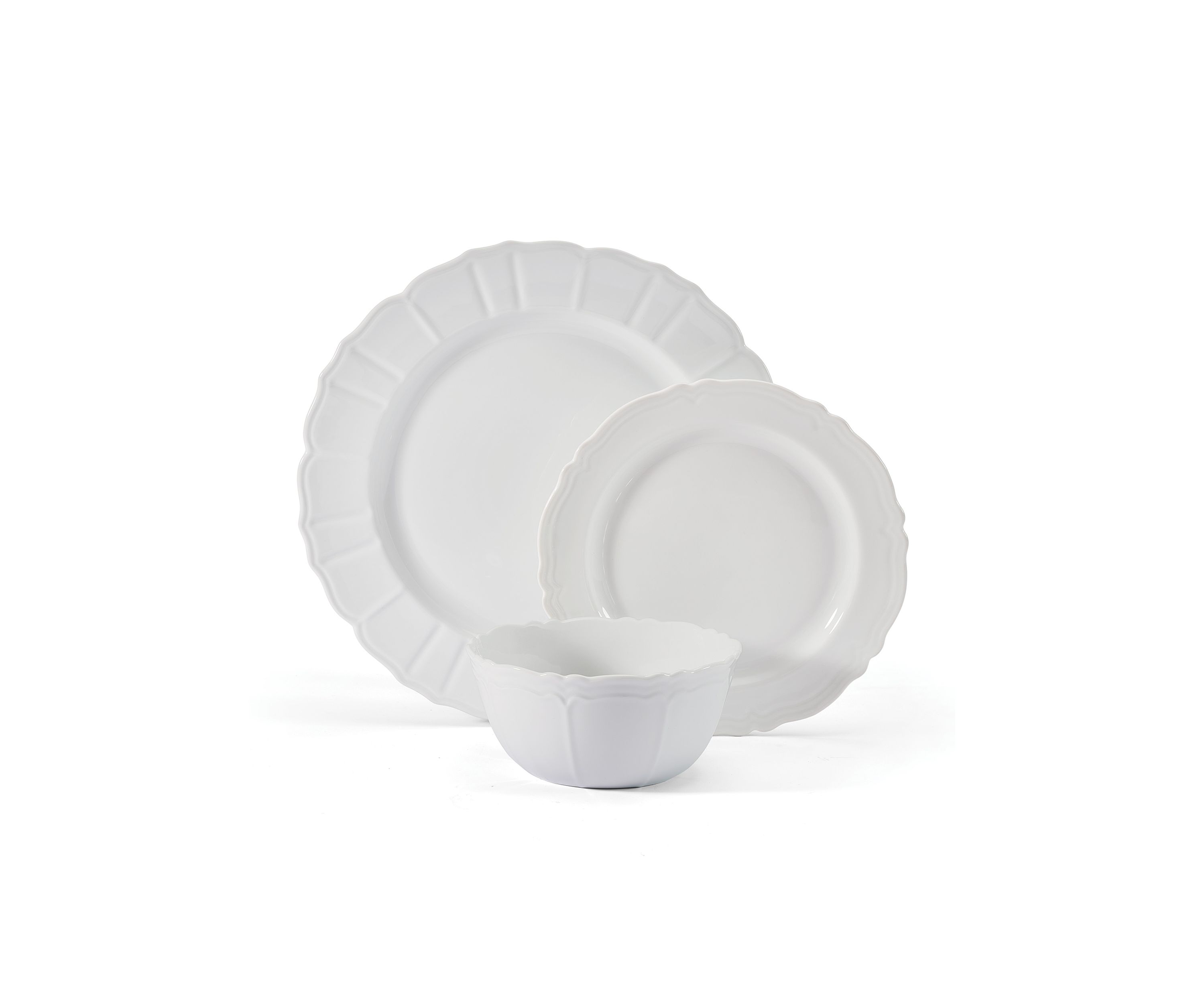White 12 Piece Dinnerware Set