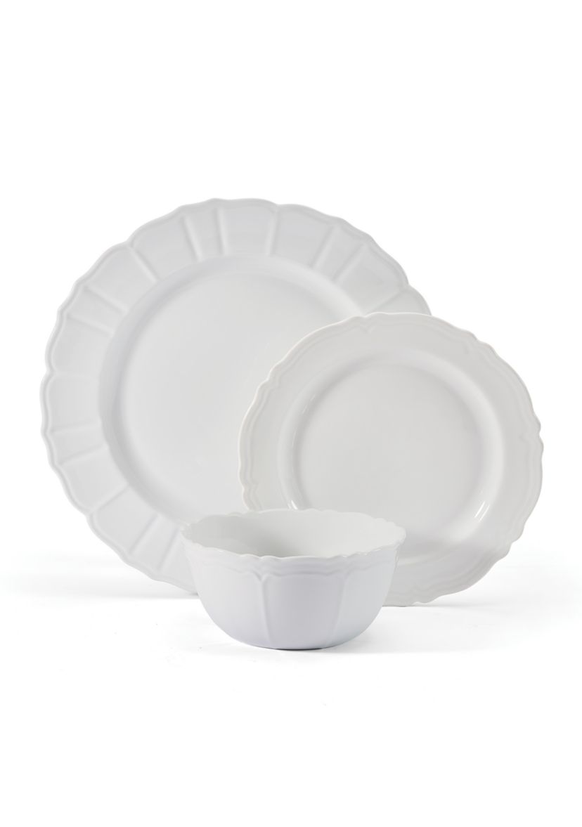 White 12 Piece Dinnerware Set