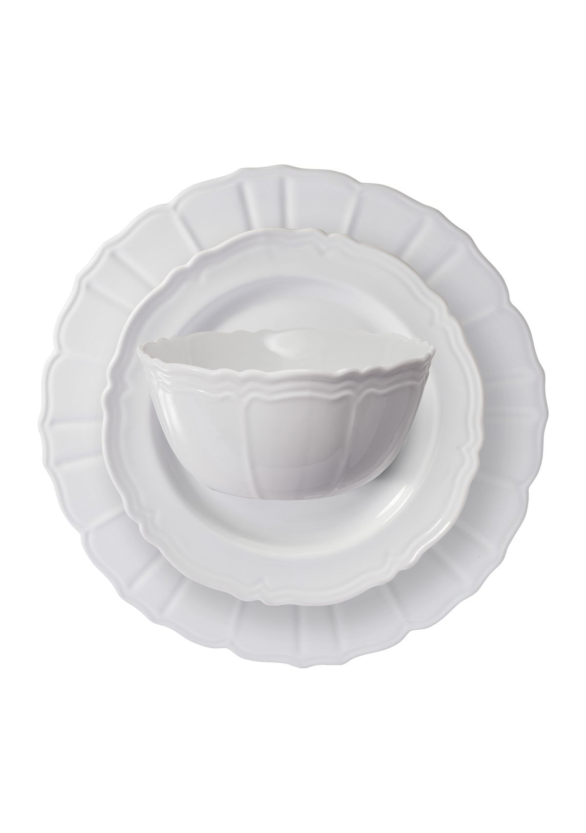 White 12 Piece Dinnerware Set