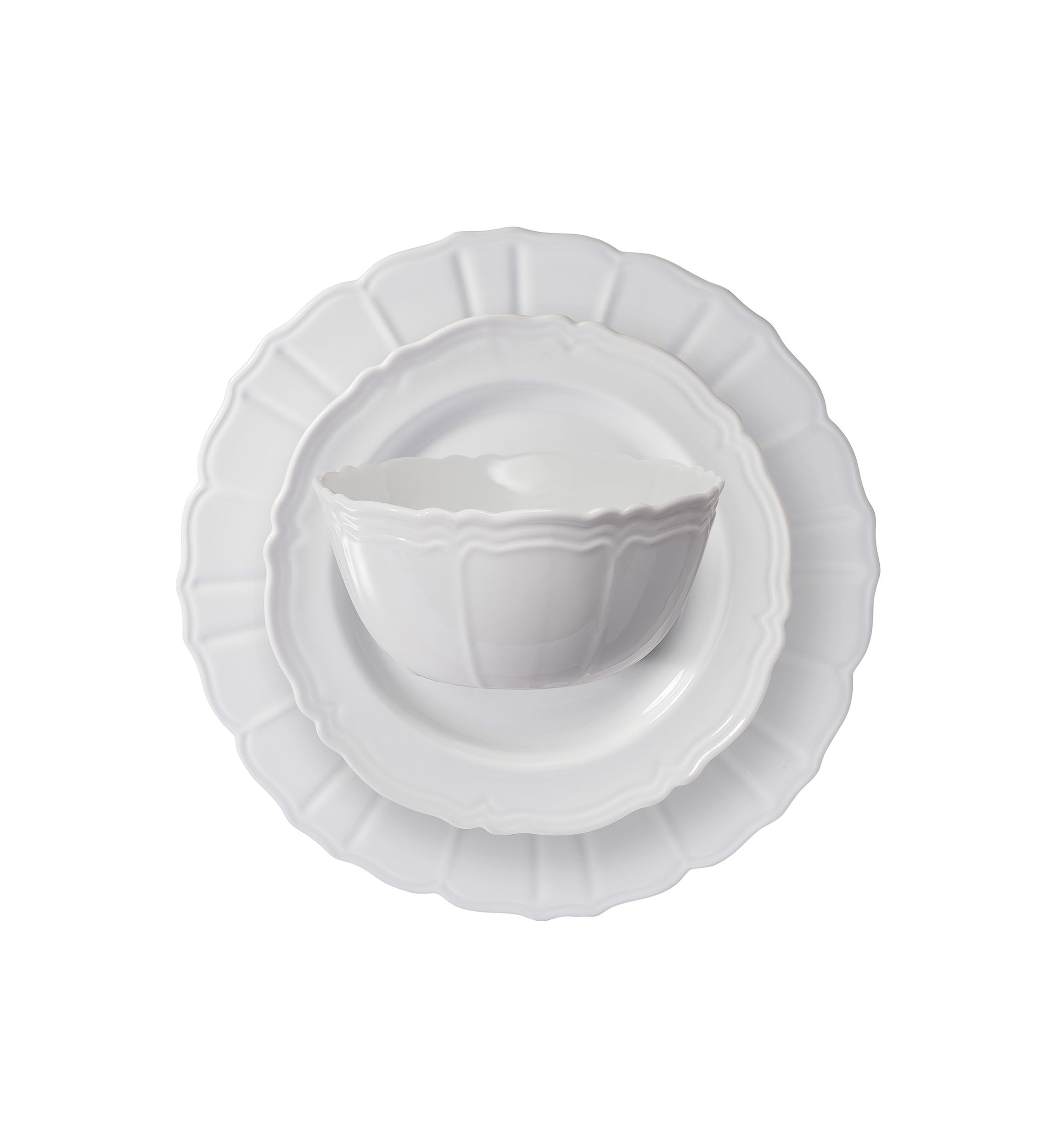 White 12 Piece Dinnerware Set