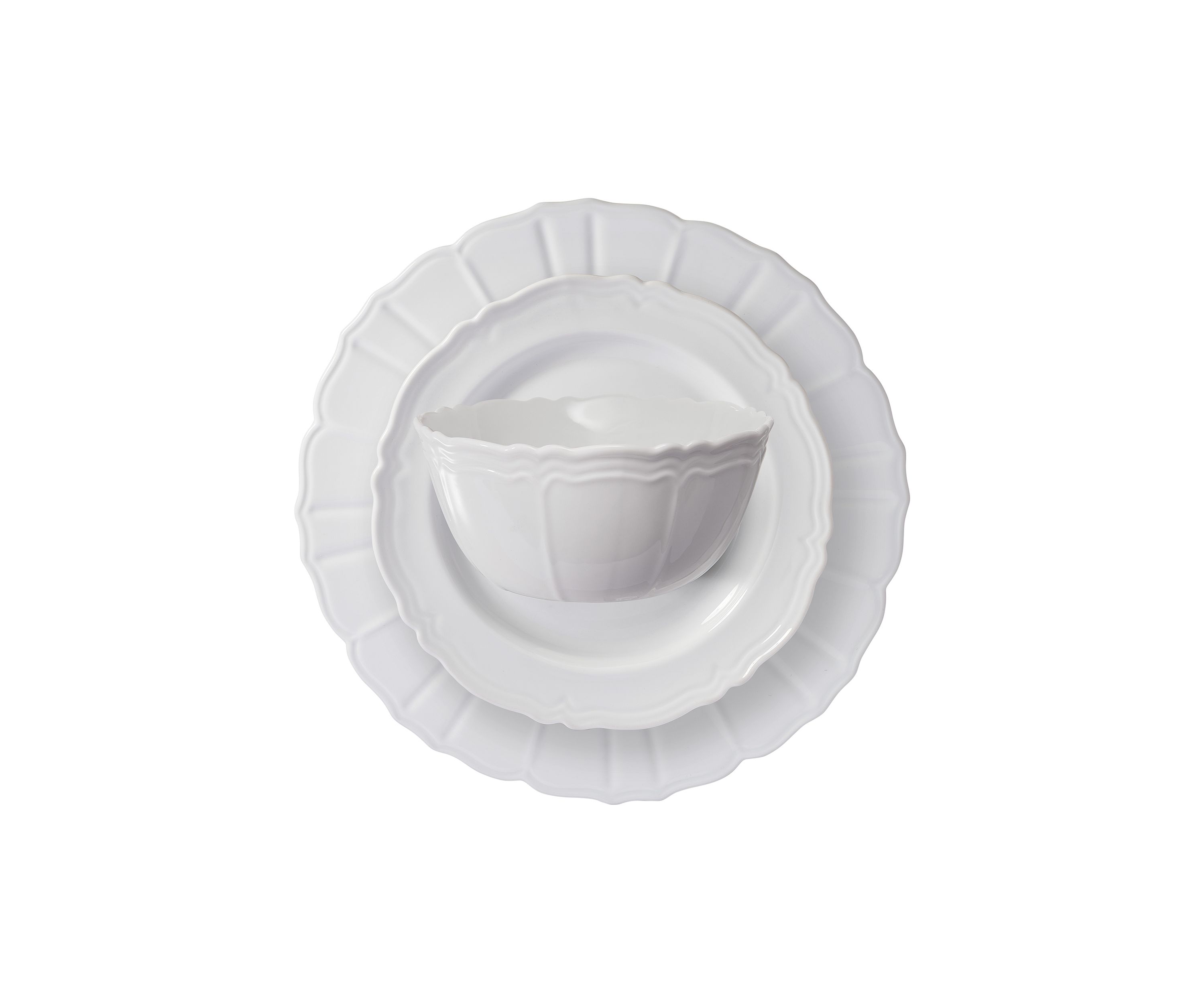 White 12 Piece Dinnerware Set