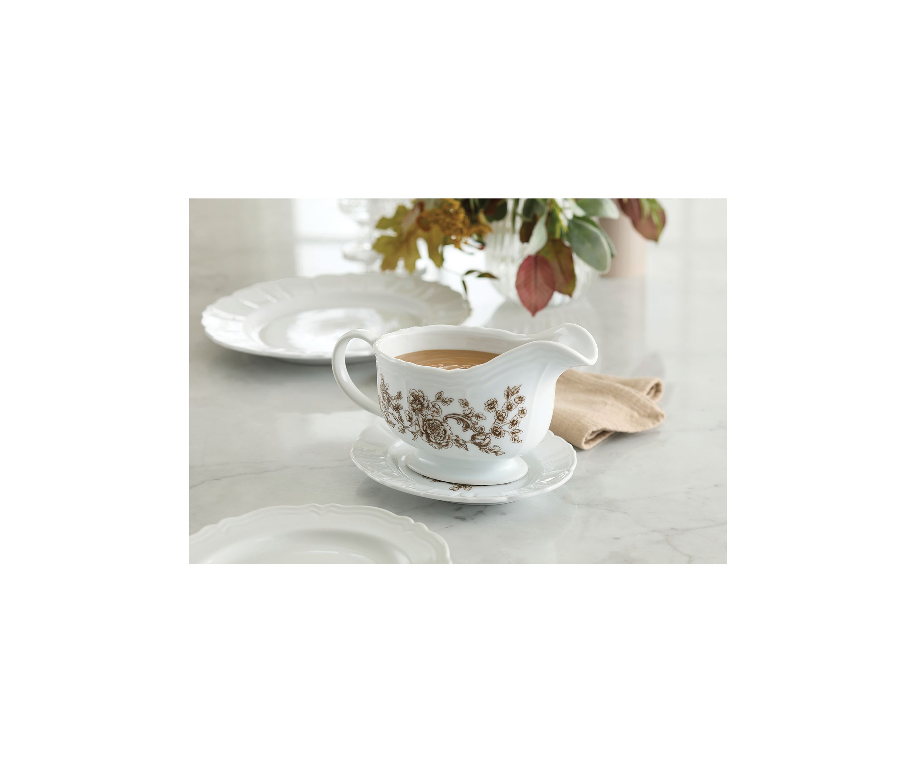 Fall Toile Gravy Boat