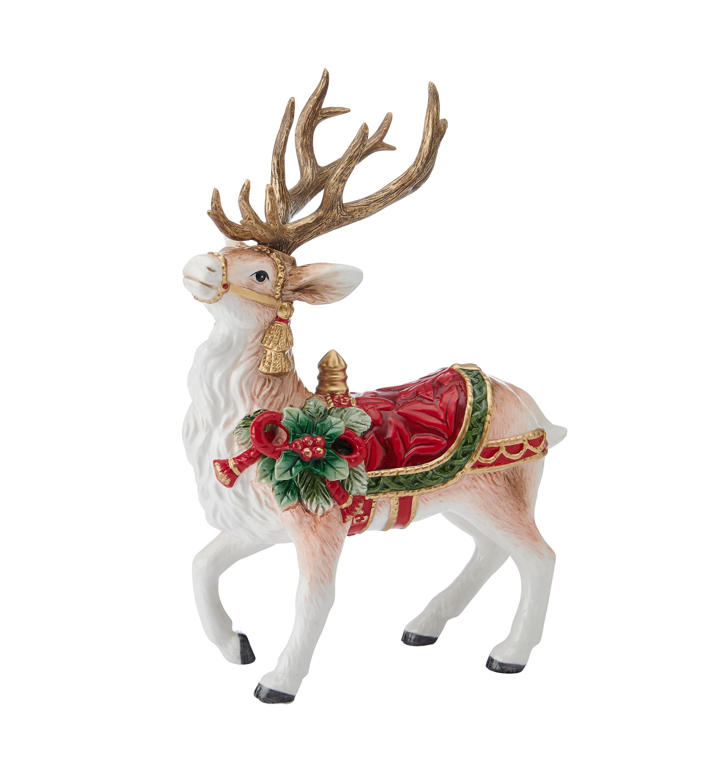 Brilliant Bordeaux Deer Figurine 