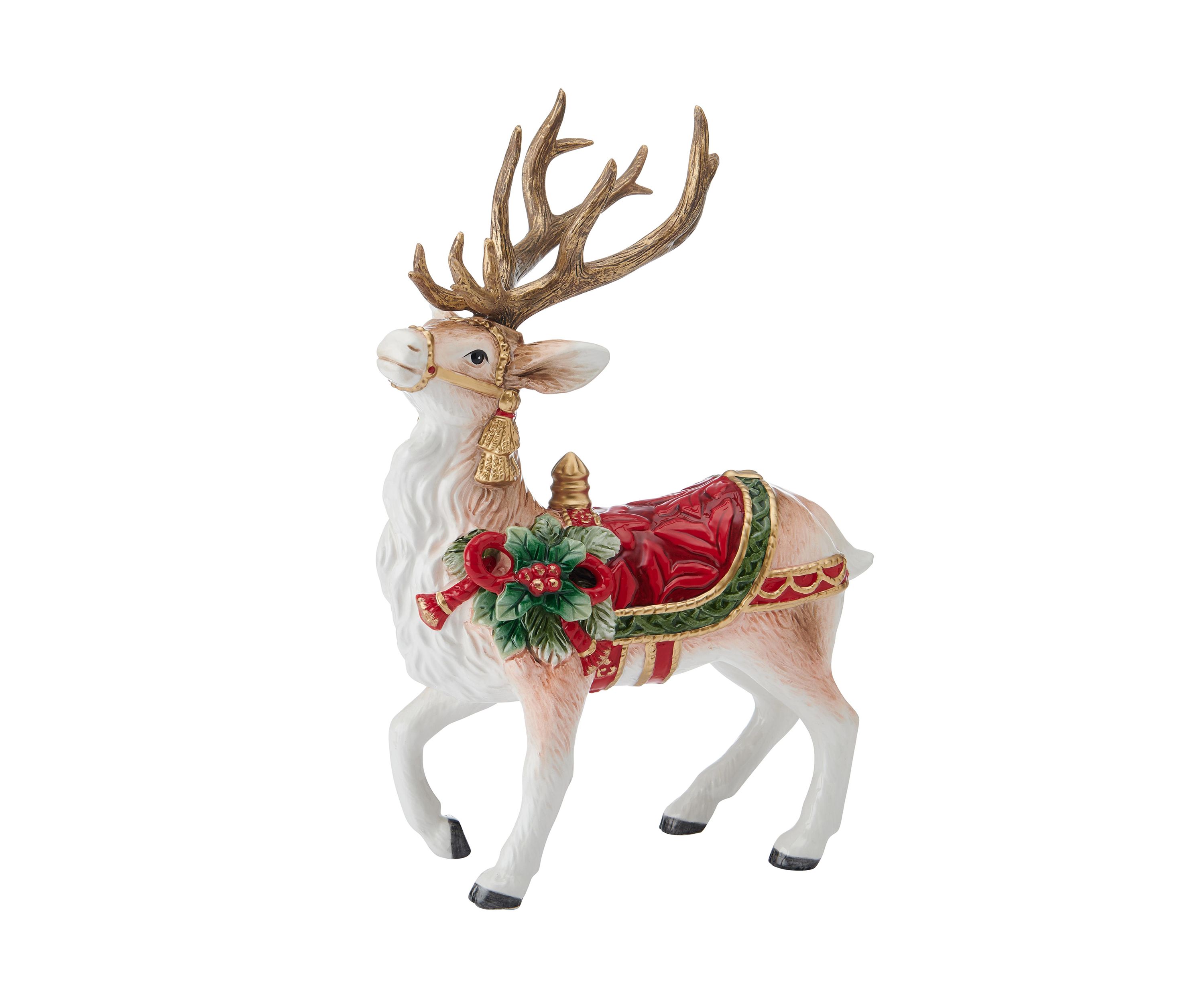 Brilliant Bordeaux Deer Figurine 
