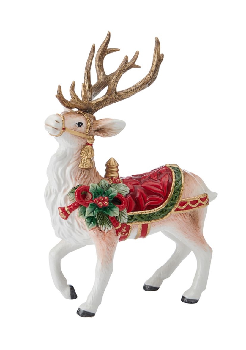 Brilliant Bordeaux Deer Figurine 