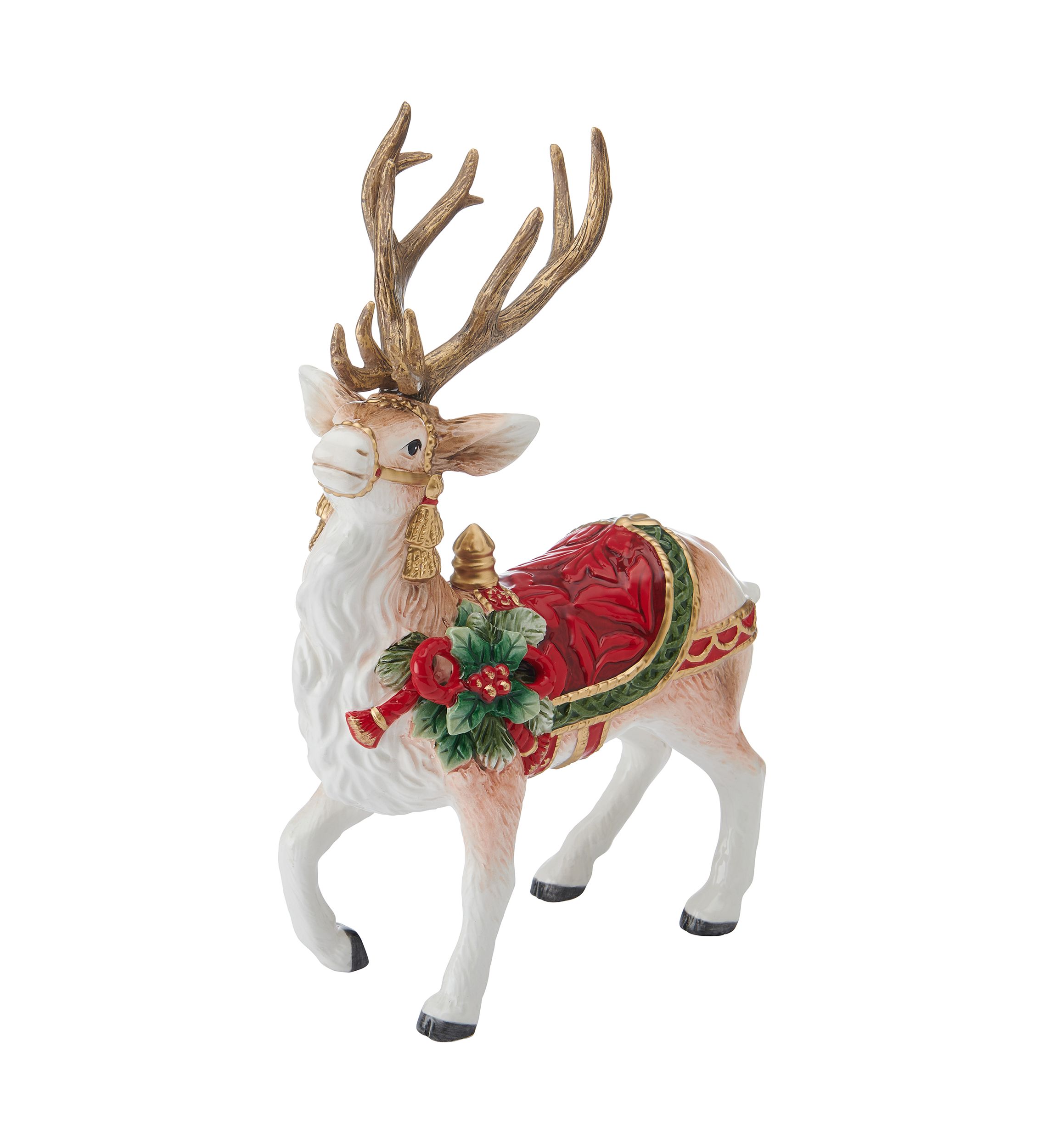 Brilliant Bordeaux Deer Figurine 