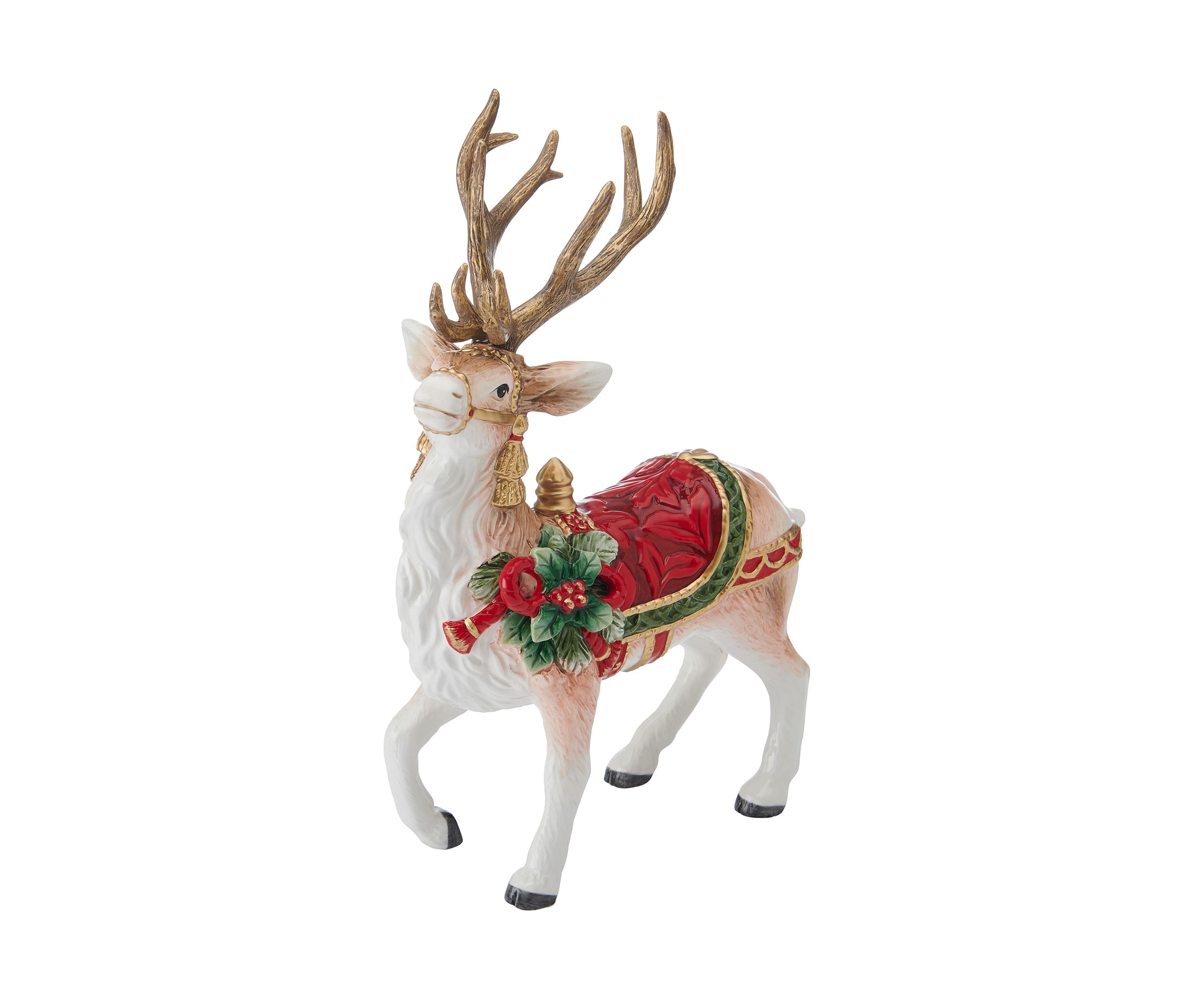 Brilliant Bordeaux Deer Figurine 