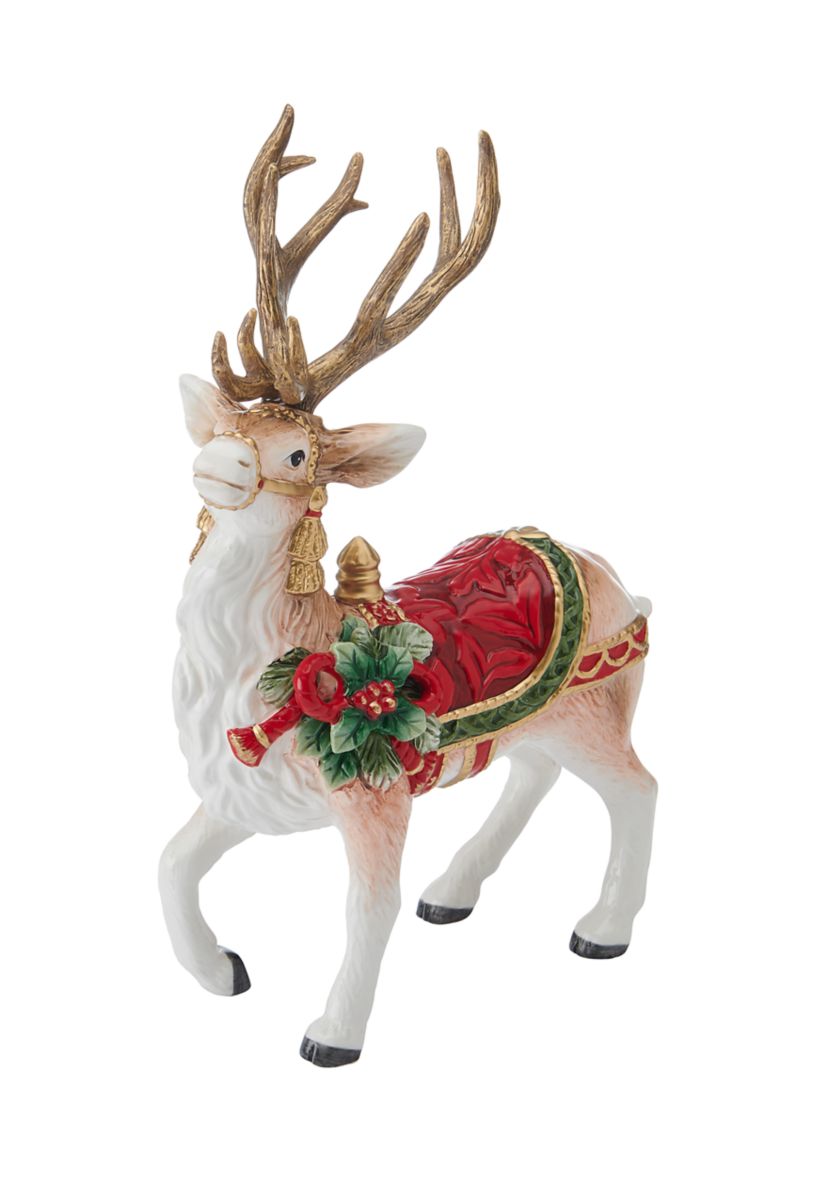 Brilliant Bordeaux Deer Figurine 