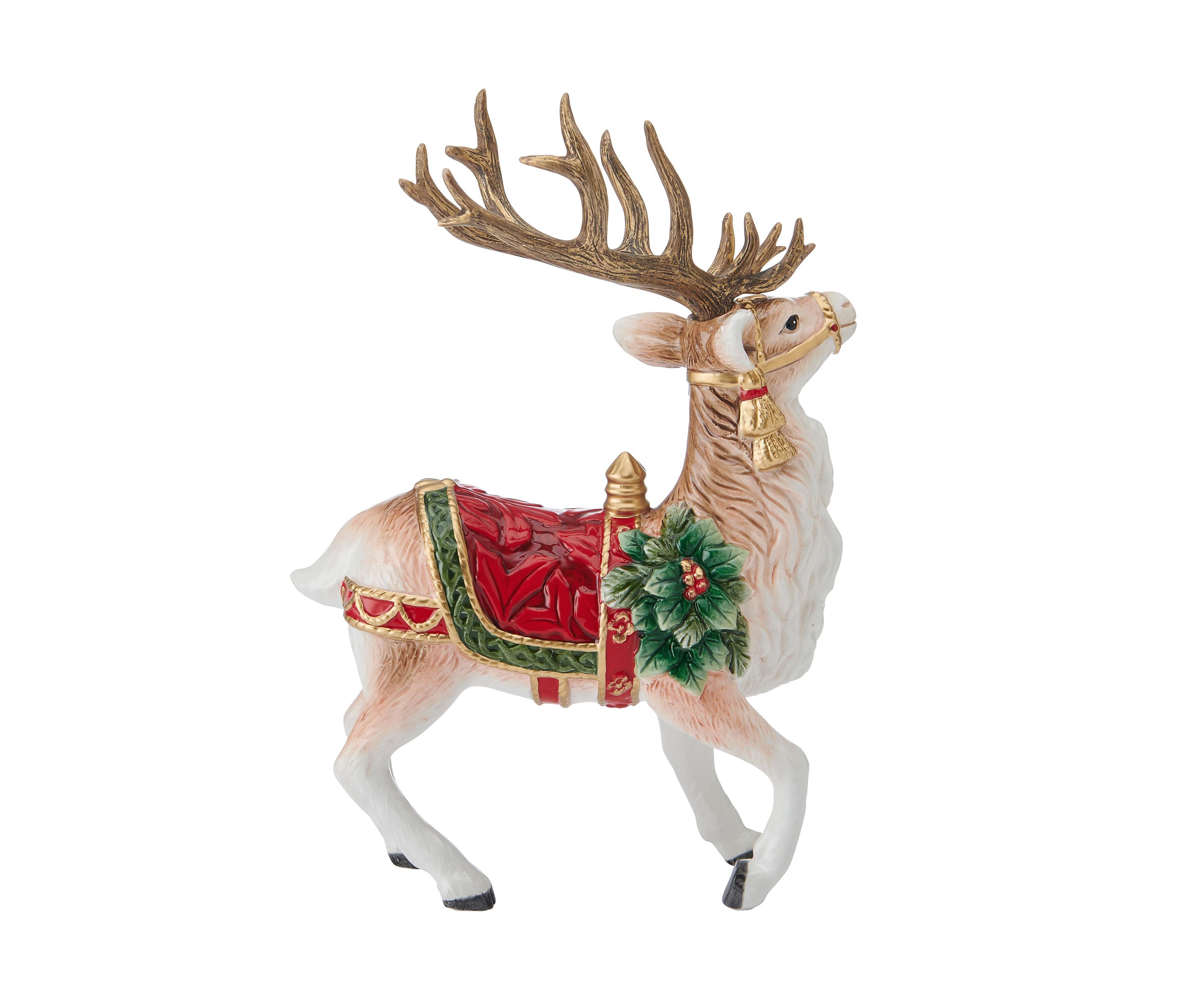 Brilliant Bordeaux Deer Figurine 