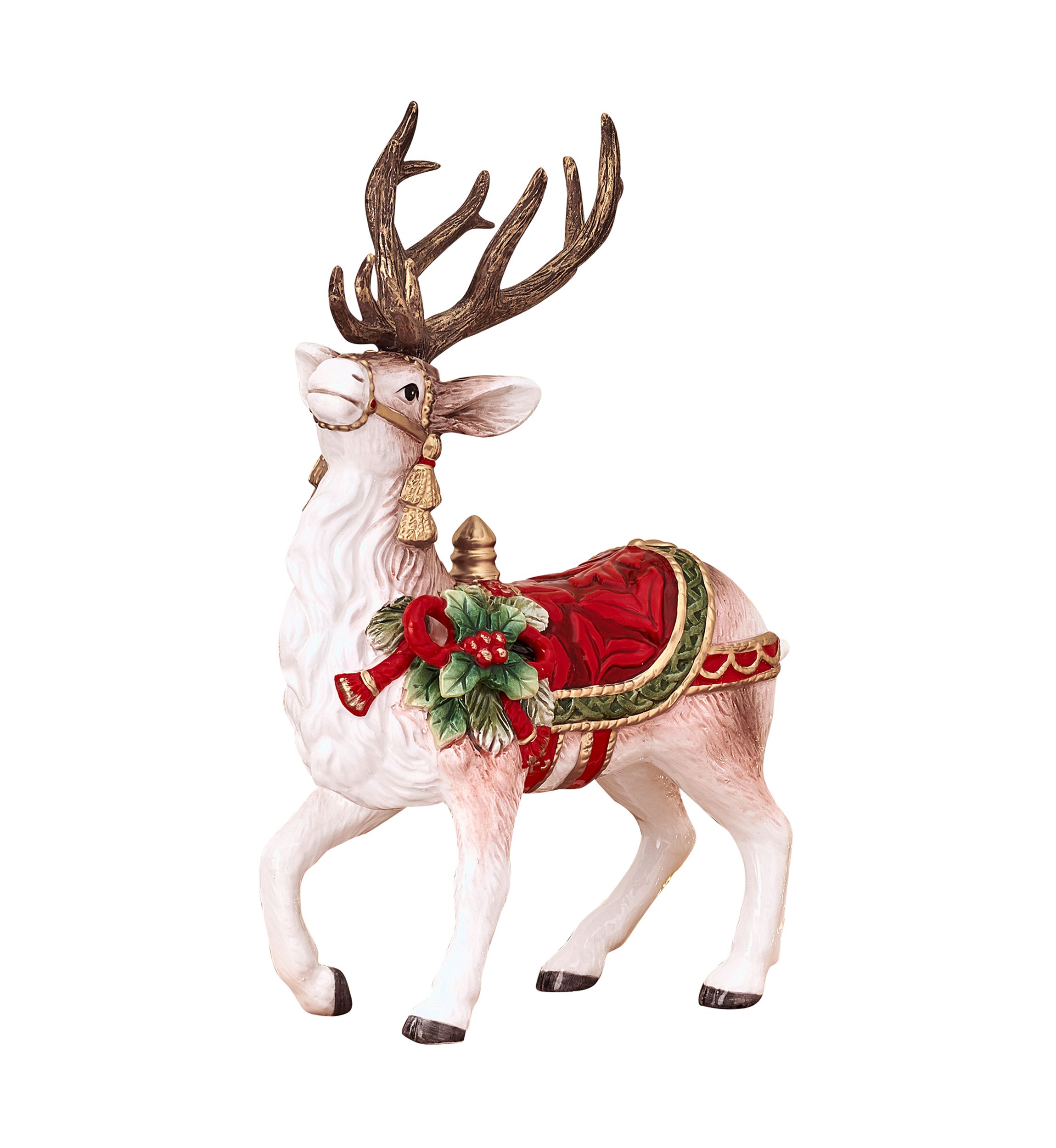 Brilliant Bordeaux Deer Figurine 