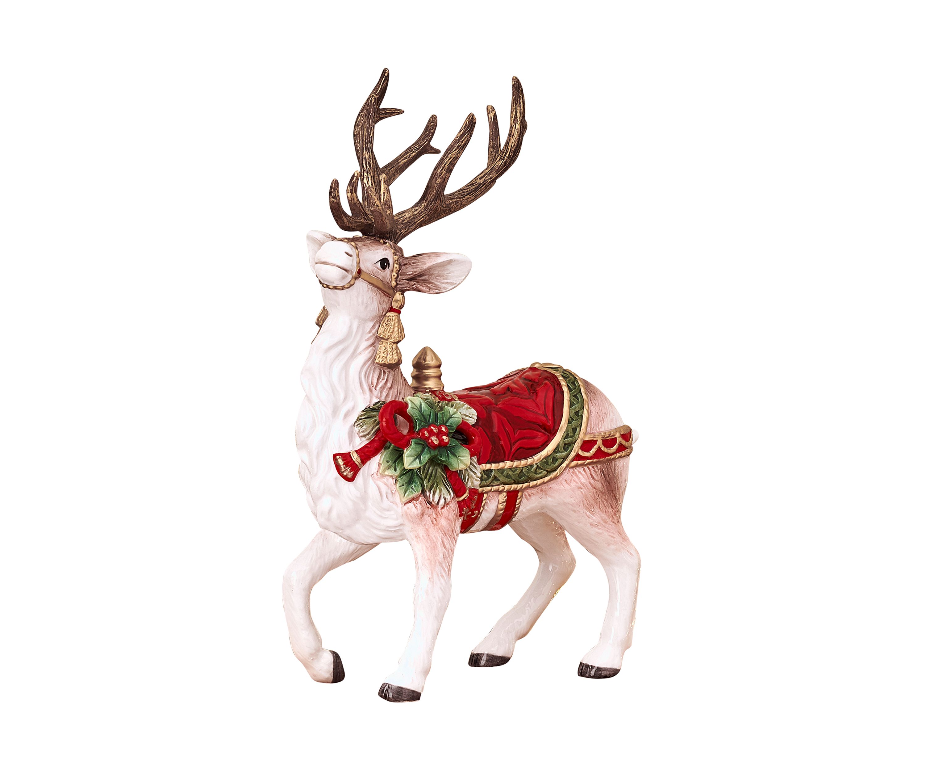 Brilliant Bordeaux Deer Figurine 
