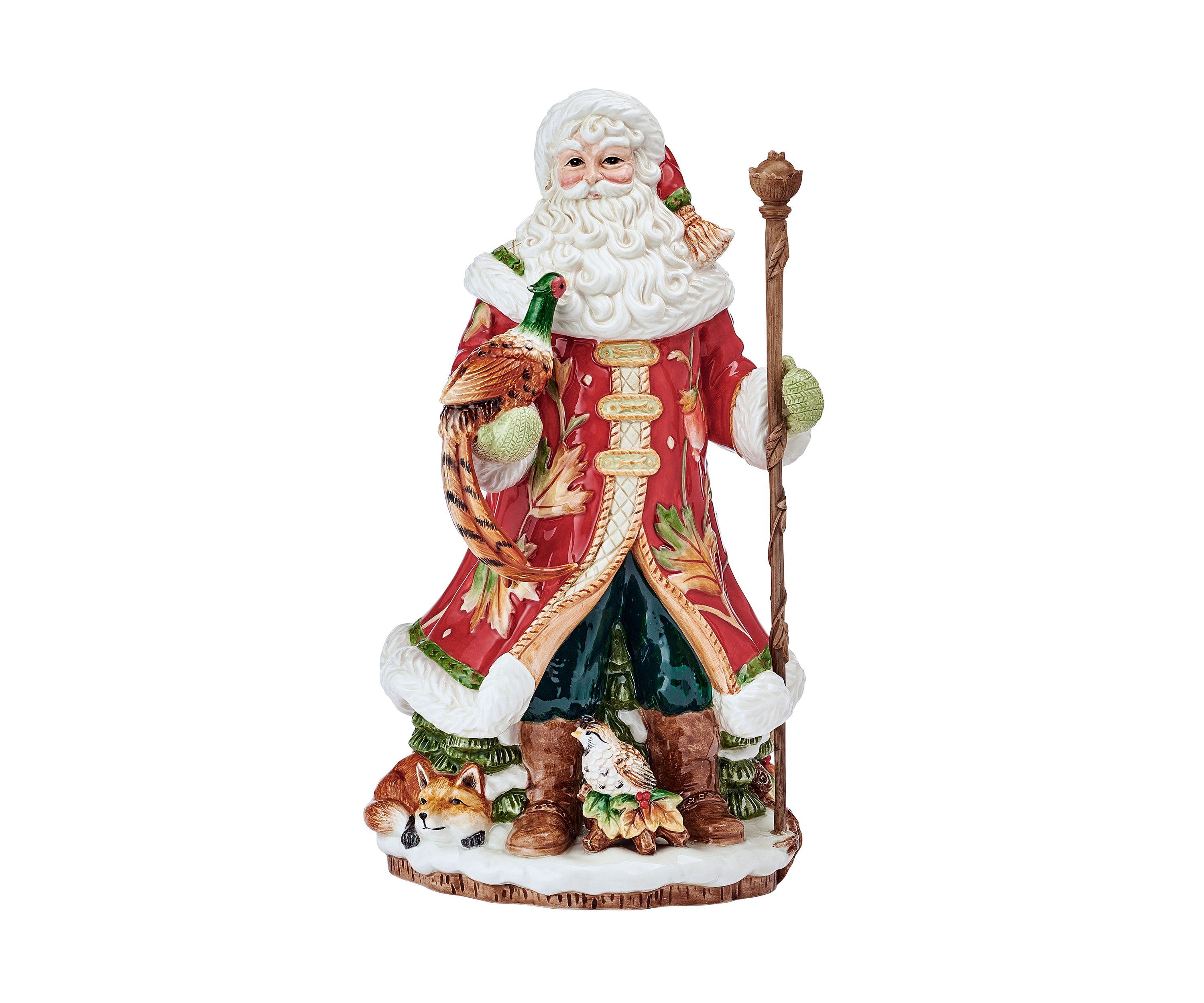 Brilliant Bordeaux Santa Figurine