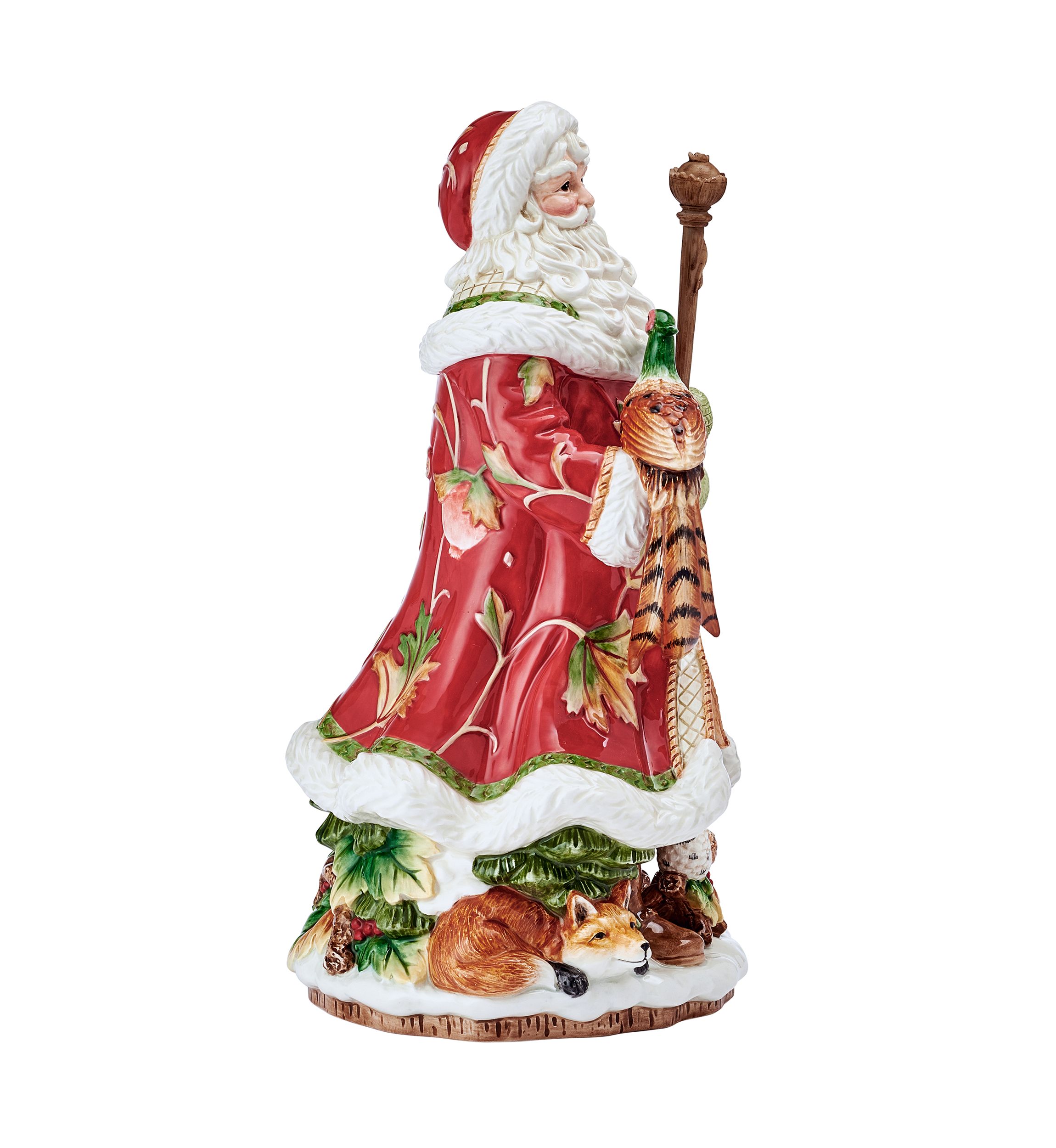 Brilliant Bordeaux Santa Figurine