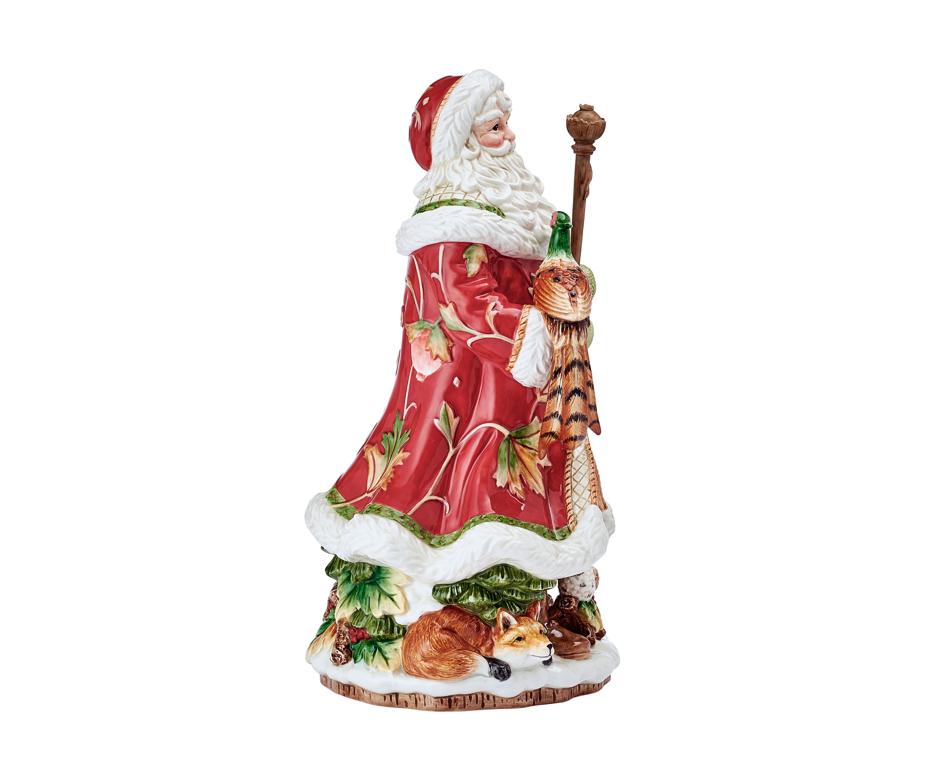 Brilliant Bordeaux Santa Figurine