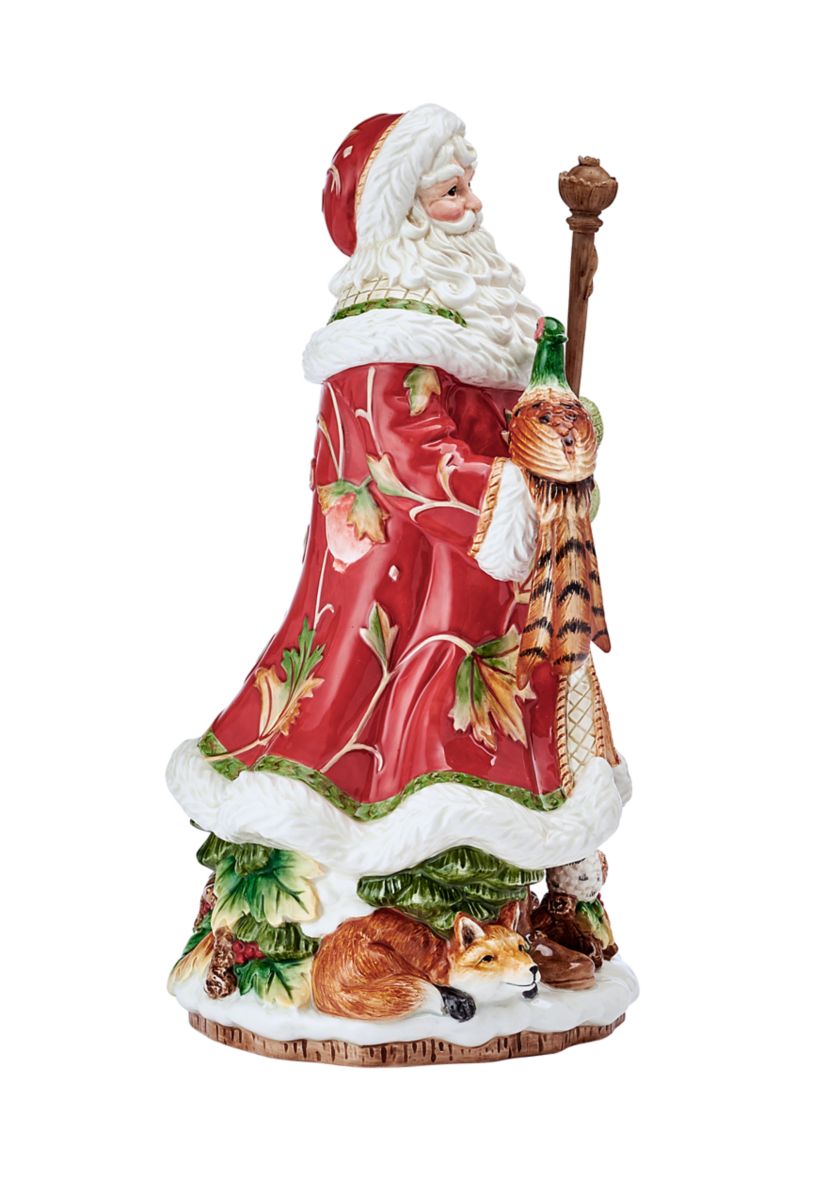 Brilliant Bordeaux Santa Figurine