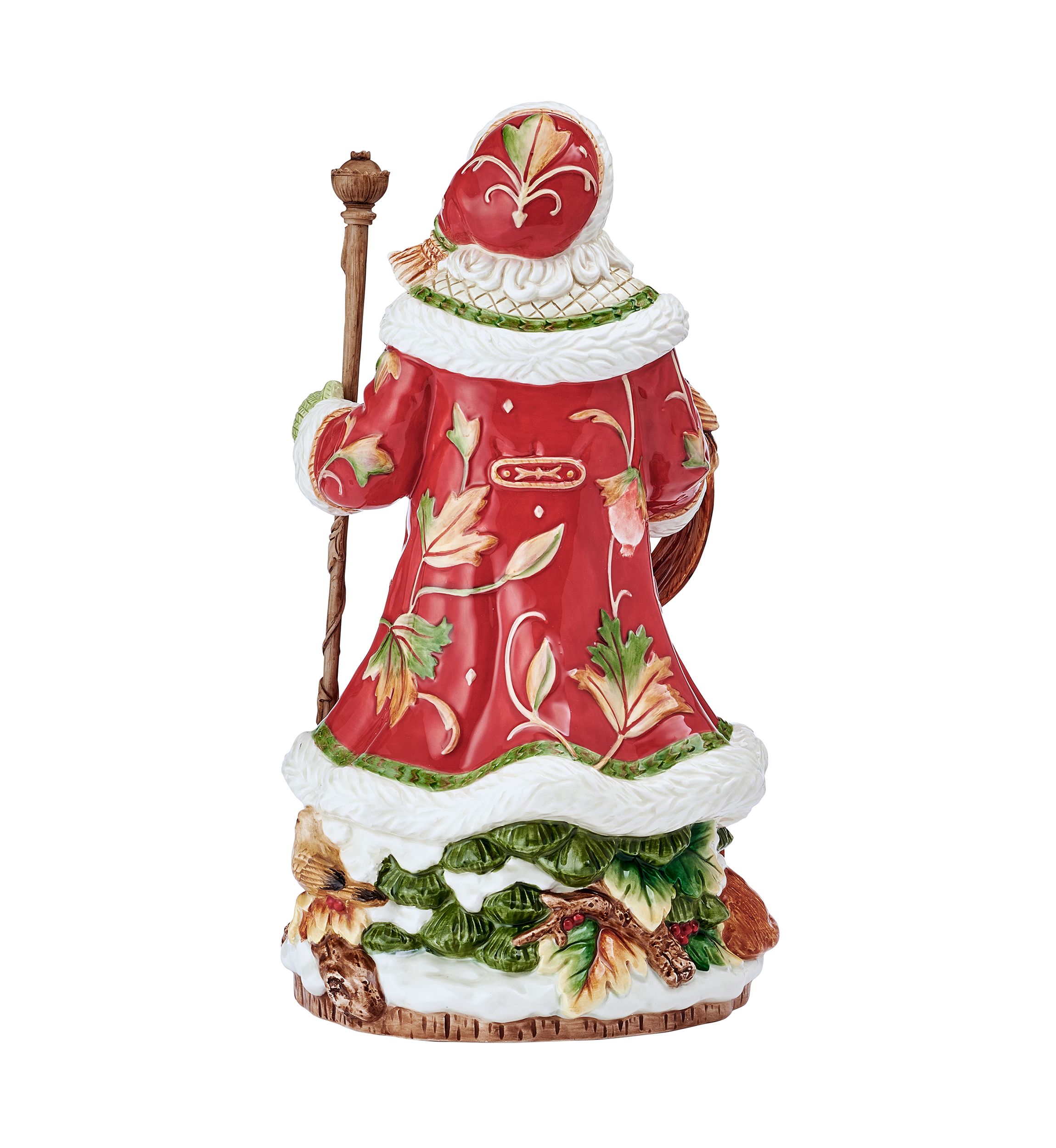 Brilliant Bordeaux Santa Figurine