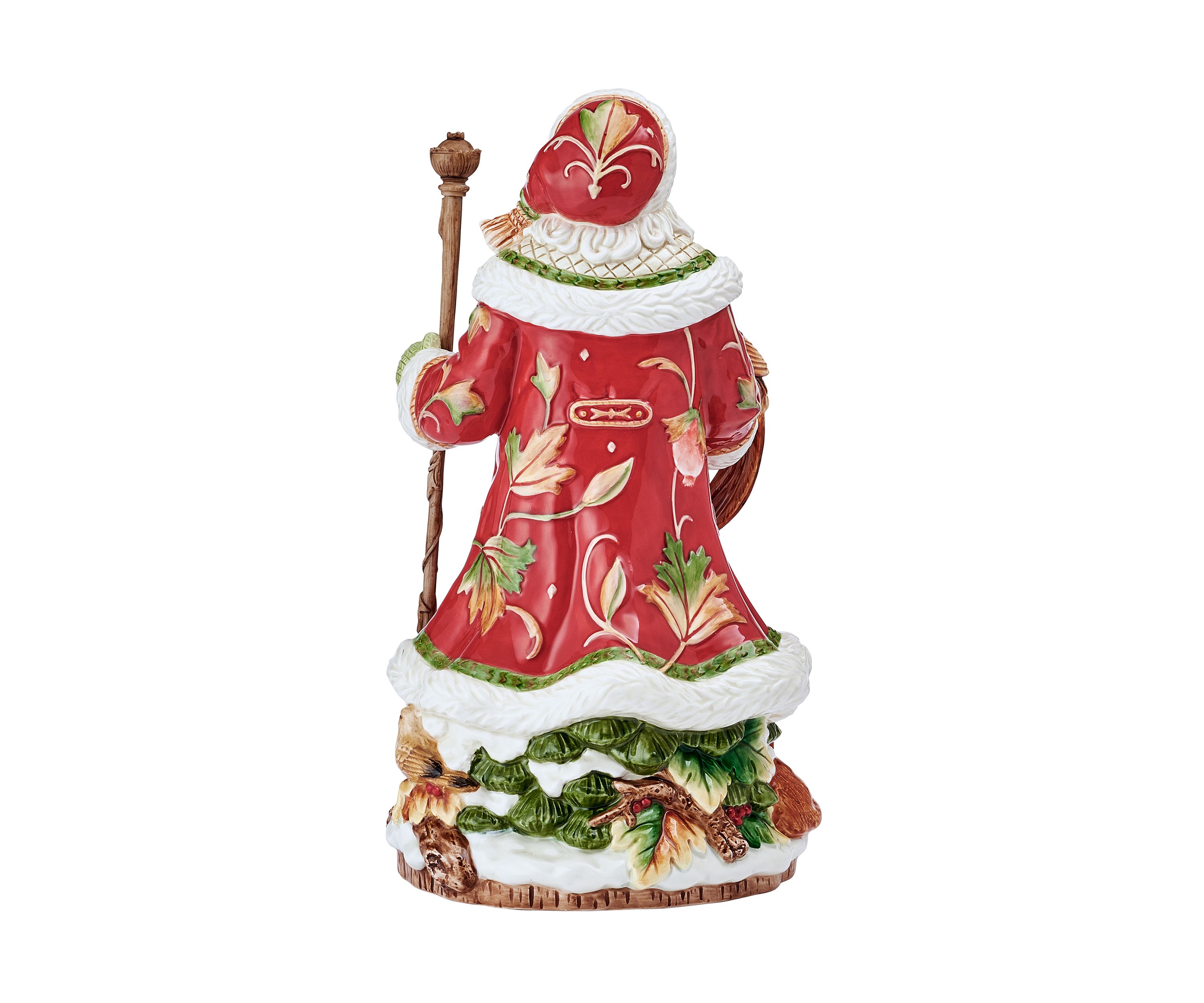 Brilliant Bordeaux Santa Figurine